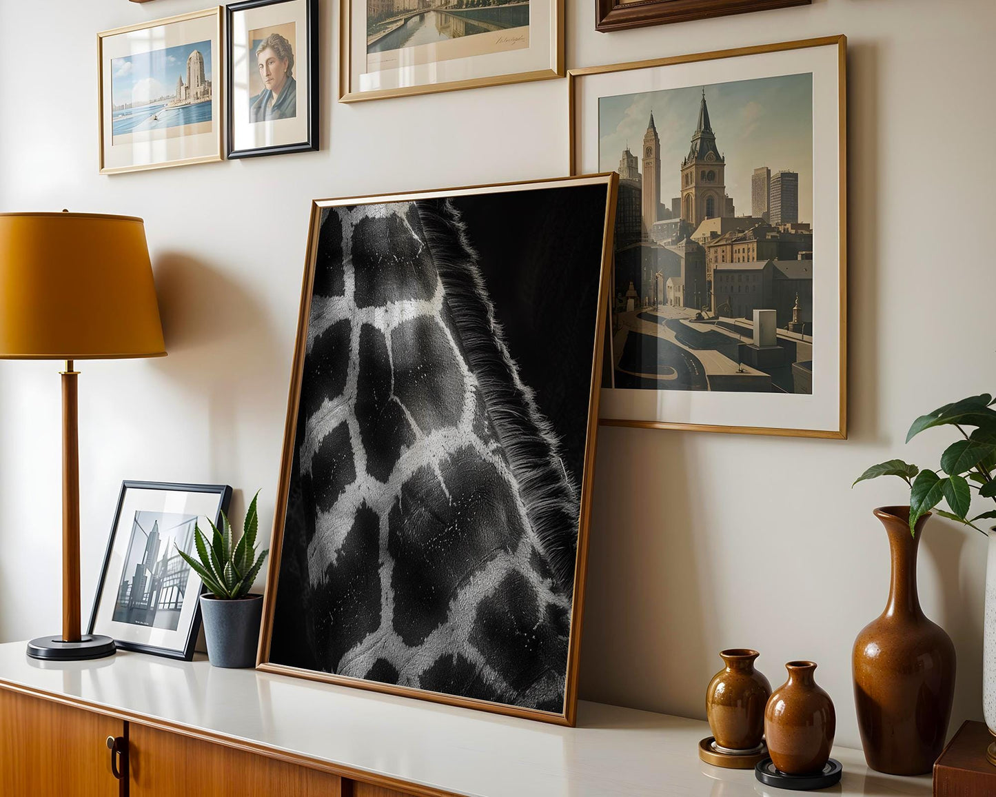 Wildlife Poster | Giraffe Print | Black & White Safari Photography, Modern Wall Art wall art print, minimalist black and white poster, modern Scandinavian wall decor, Monohaus