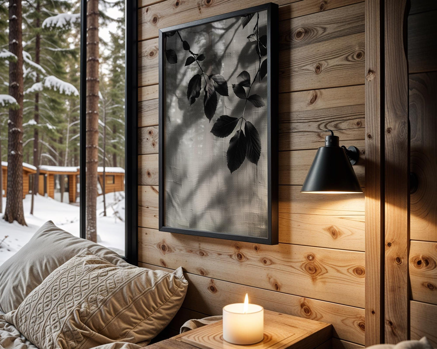 Botanical Photo | Dramatic Shadow Leaf Print Set 2 | Minimal Wall Art Black & White  Home Decor | Abstract Plant Art Bathroom Poster abstract wall art print, geometric minimalist poster, modern Scandinavian decor, Monohaus