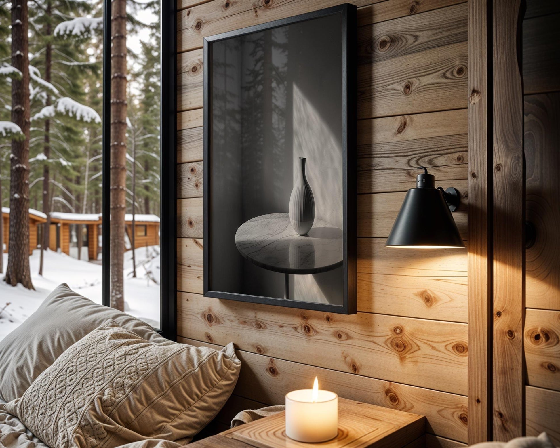 Urban Photography | Minimalist Still Life Print | Black and White Vase black and white photo print, minimalist monochrome wall art poster for modern interiors, Monohaus