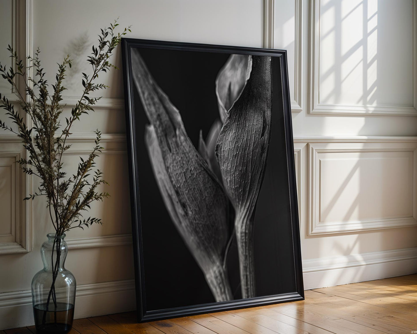 Botanical Photo | Black and White Flower Bud Print | Minimalist  Art wall art print, minimalist black and white poster, modern Scandinavian wall decor, Monohaus