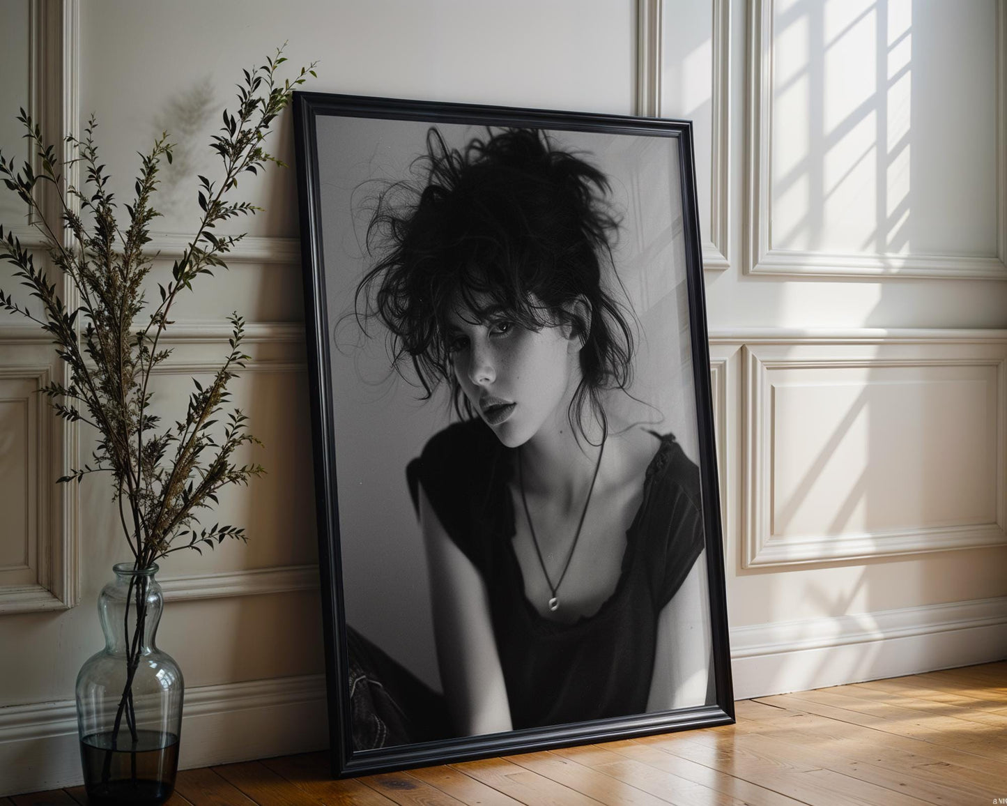 Minimal Wall Art Noir Portrait Print | Black and White Fine Art Photography wall art print, minimalist black and white poster, modern Scandinavian wall decor, Monohaus