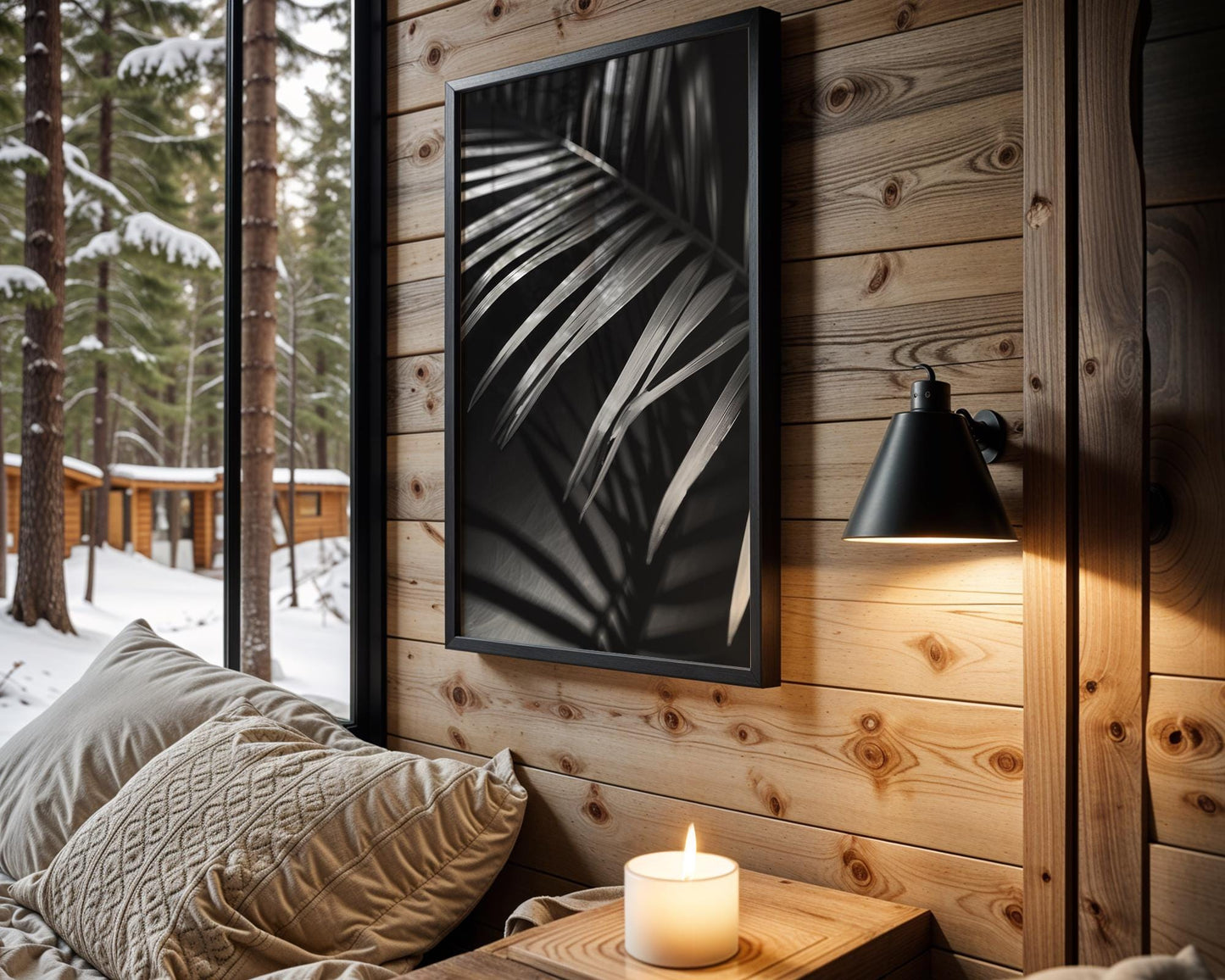 Botanical Photo | Abstract Leaf Macro Photography Print | Black & White Minimal abstract wall art print, geometric minimalist poster, modern Scandinavian decor, Monohaus