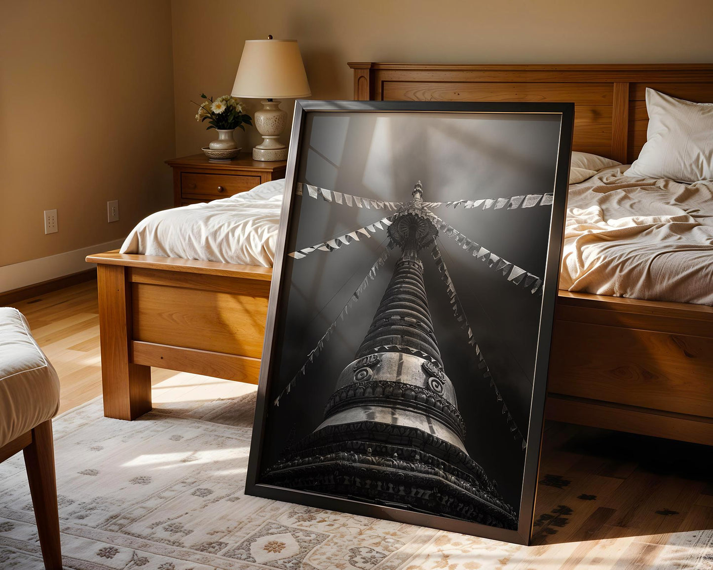 World Landmark | Boudhanath Stupa Black & White Photography Print | Kathmandu, Nepal
