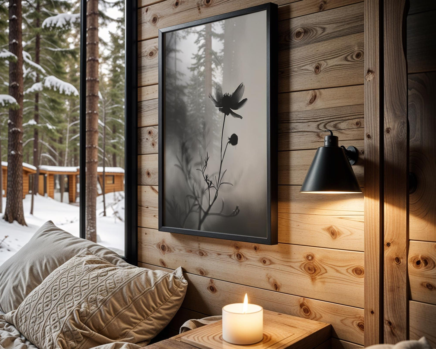 Botanical Photo | Minimalist Flower Photography Print | Black and White  Art wall art print, minimalist black and white poster, modern Scandinavian wall decor, Monohaus