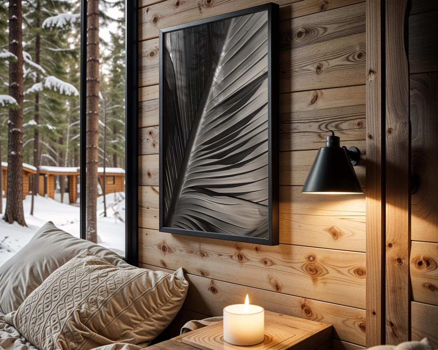 Botanical Photo | Tropical Banana Leaf Art Print | Minimal Wall Art Black & White  Home Decor | Abstract Jungle Plant Bathroom Poster abstract wall art print, geometric minimalist poster, modern Scandinavian decor, Monohaus