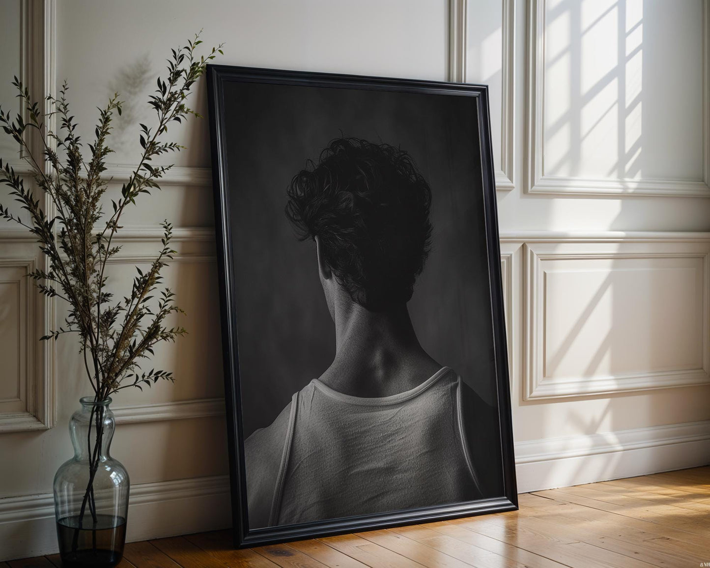 Minimal Wall Art | Fashion Portrait Photography Print | Minimalist Black & White wall art print, minimalist black and white poster, modern Scandinavian wall decor, Monohaus