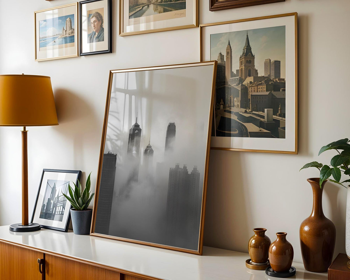 World Landmark | Hong Kong Cityscape Print | Black and White Architecture Photography wall art print, black and white architectural poster, minimalist modern Scandinavian wall decor, Monohaus