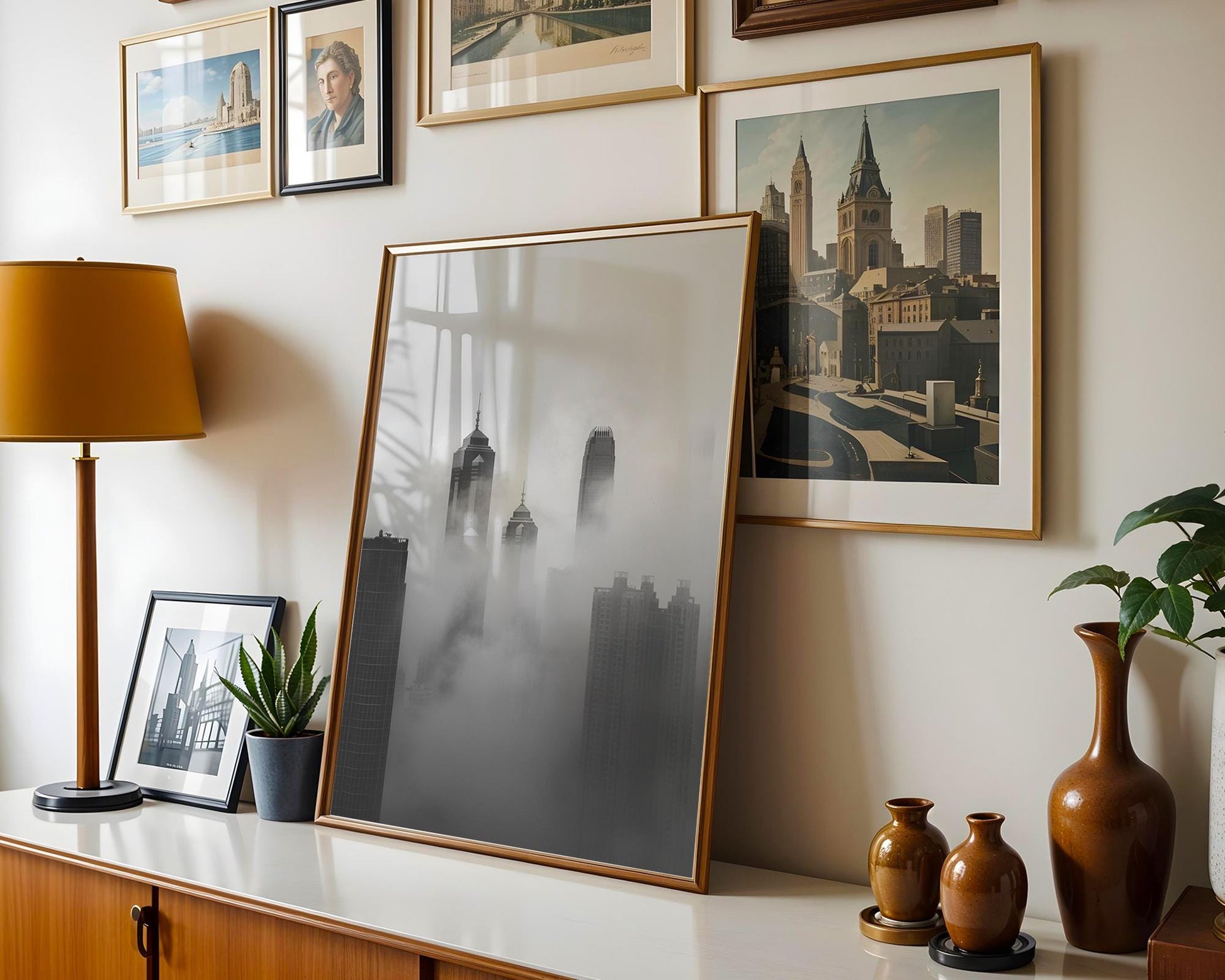 World Landmark | Hong Kong Cityscape Print | Black and White Architecture Photography wall art print, black and white architectural poster, minimalist modern Scandinavian wall decor, Monohaus