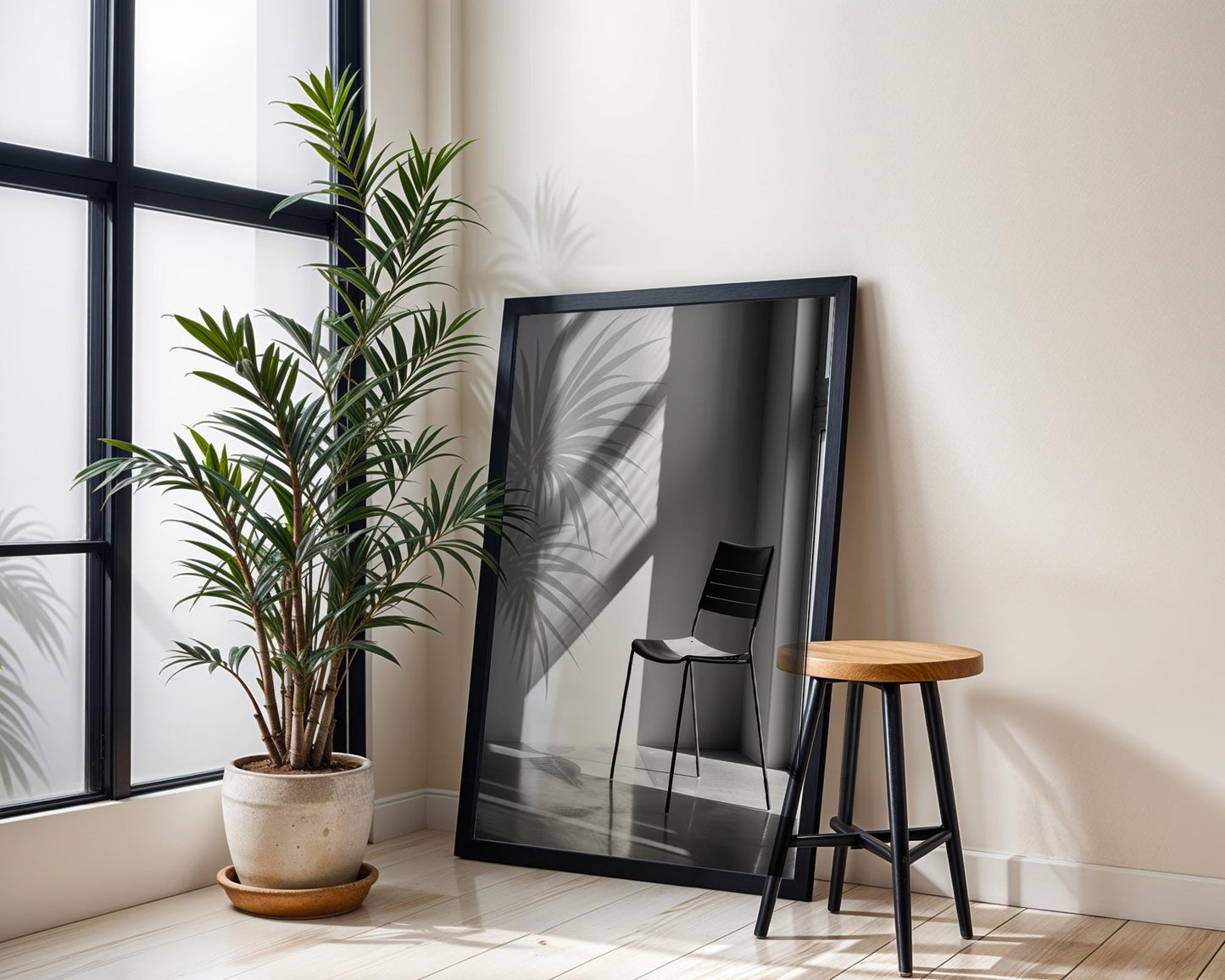 Urban Photography | Minimalist Shadow Print Black and White | Architectural Geometry wall art print, black and white architectural poster, minimalist modern Scandinavian wall decor, Monohaus