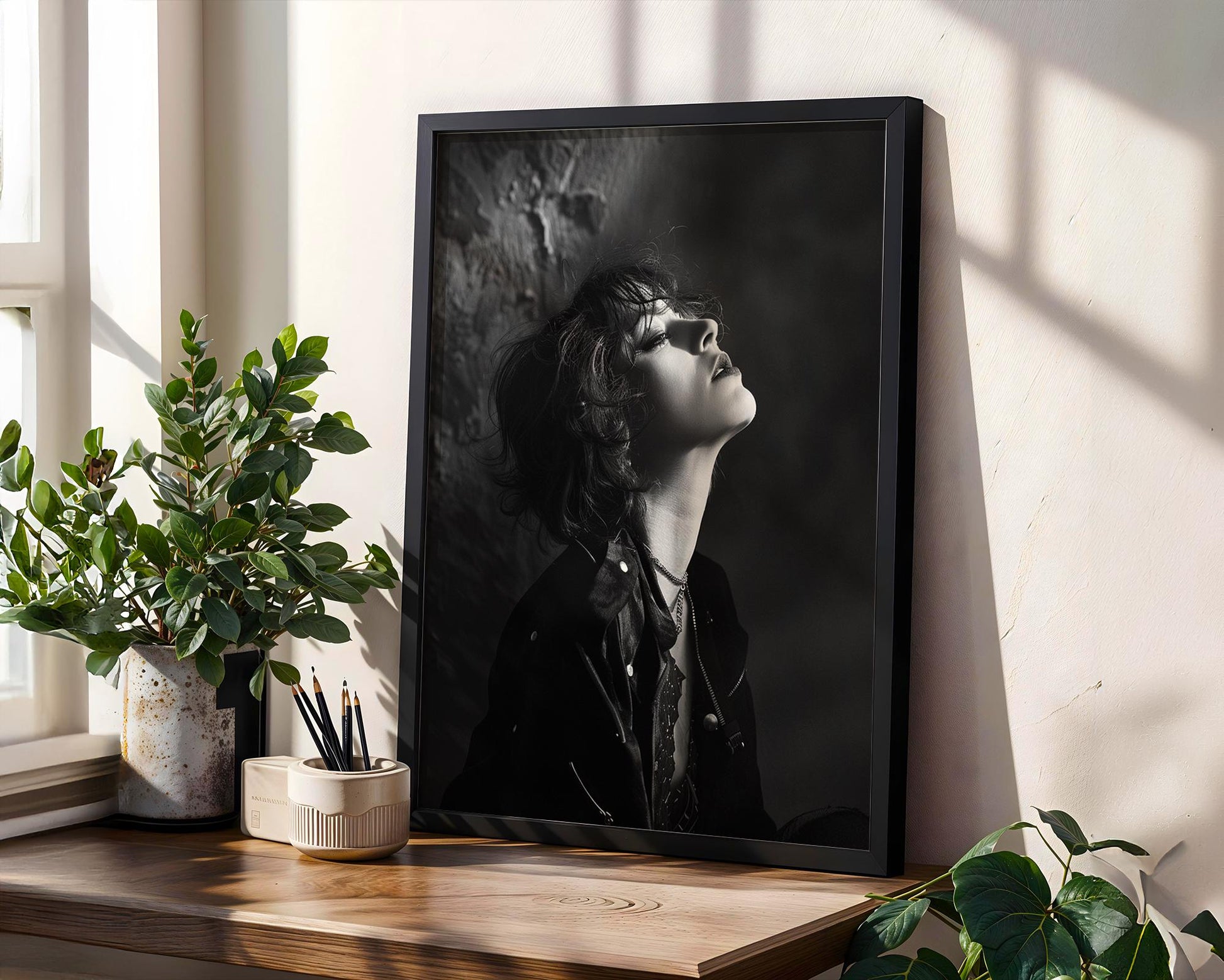 Minimal Wall Art Monochrome Portrait Print | Cinematic Black and White Photography wall art print, minimalist black and white poster, modern Scandinavian wall decor, Monohaus