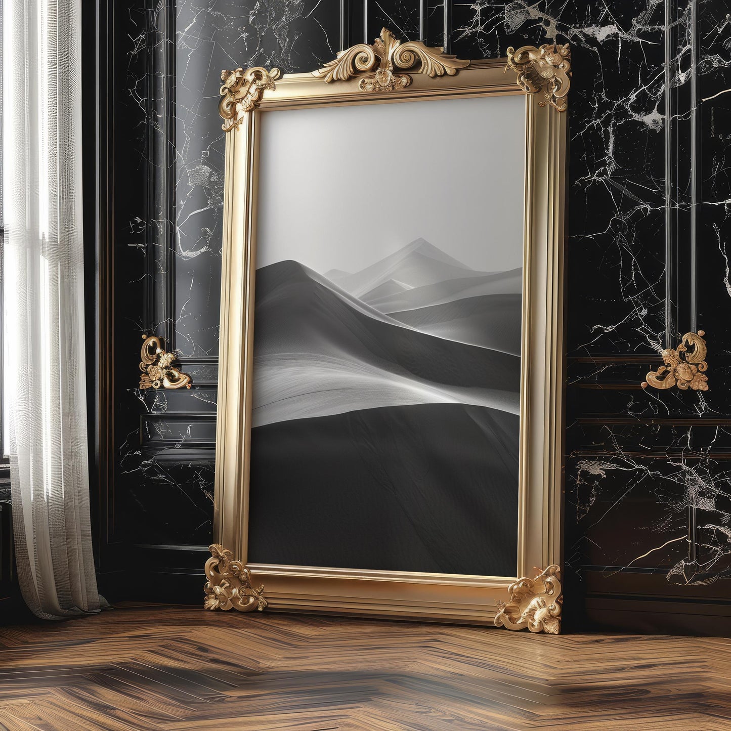 Botanical Photo | Minimalist Desert Sands Art Print | Modern Landscape Photography wall art print, minimalist black and white poster, modern Scandinavian wall decor, Monohaus