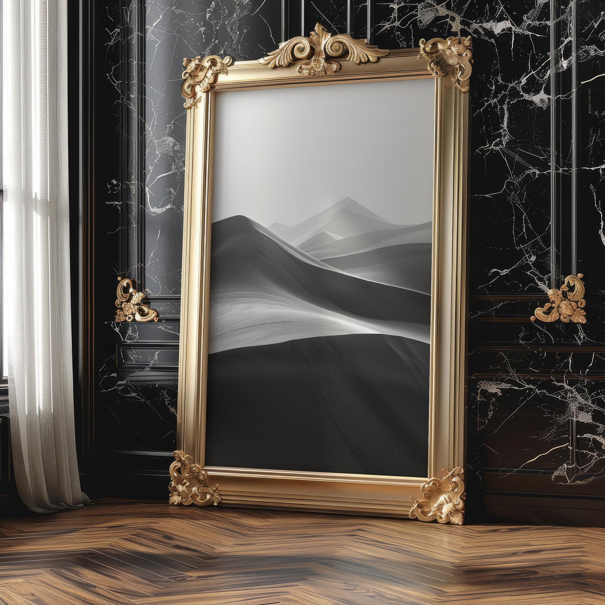 Botanical Photo | Minimalist Desert Sands Art Print | Modern Landscape Photography wall art print, minimalist black and white poster, modern Scandinavian wall decor, Monohaus