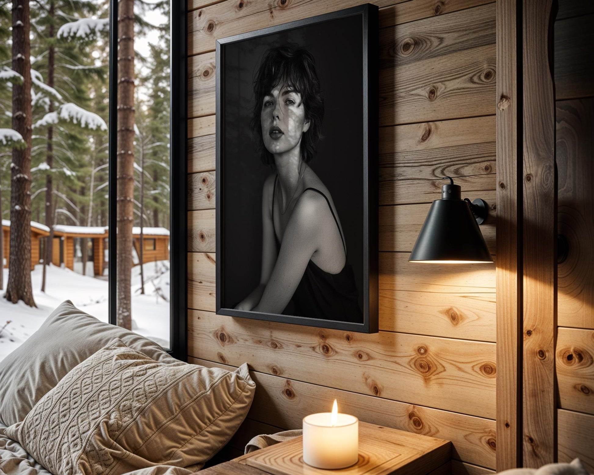 Minimal Wall Art Black and White Female Portrait | Minimalist Fine Art Photography Print wall art print, minimalist black and white poster, modern Scandinavian wall decor, Monohaus