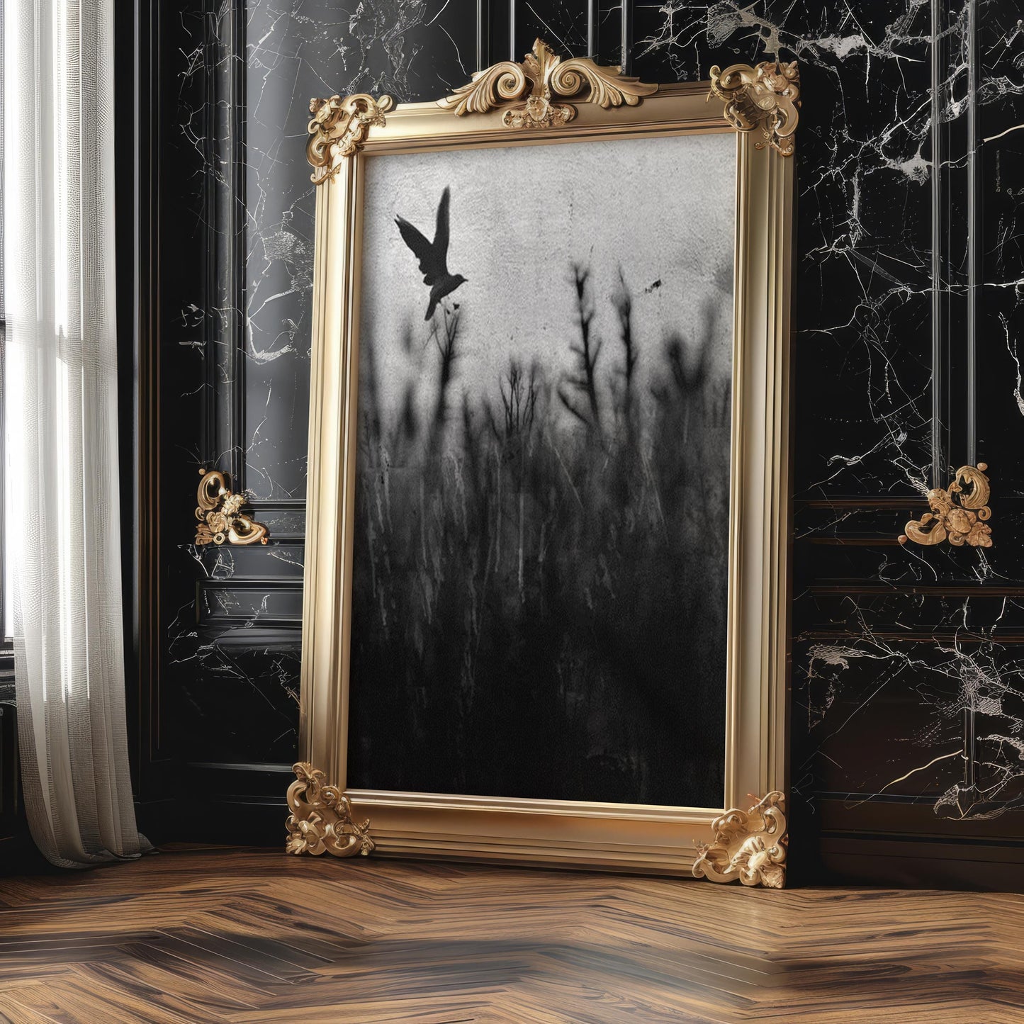 Black and White Bird Photography Print | Modern Minimalist Wall Art wall art print, minimalist black and white poster, modern Scandinavian wall decor, Monohaus