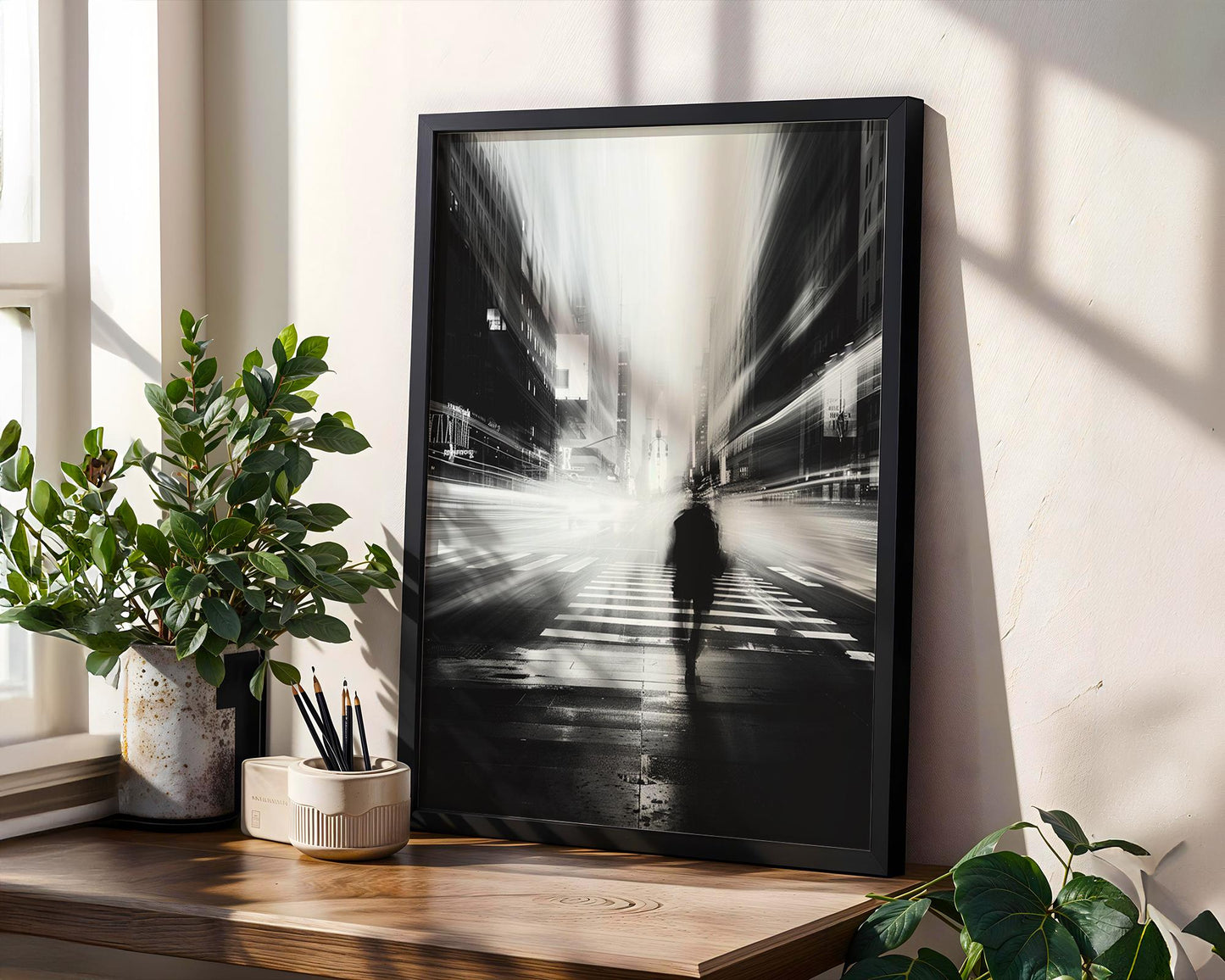 Urban Photography | Black and White Crosswalk Art Print | Urban Minimalist Decor black and white photo print, minimalist monochrome wall art poster for modern interiors, Monohaus