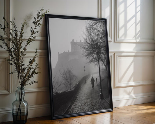 World Landmark | Edinburgh Castle Fog Print | Atmospheric Scotland Photography