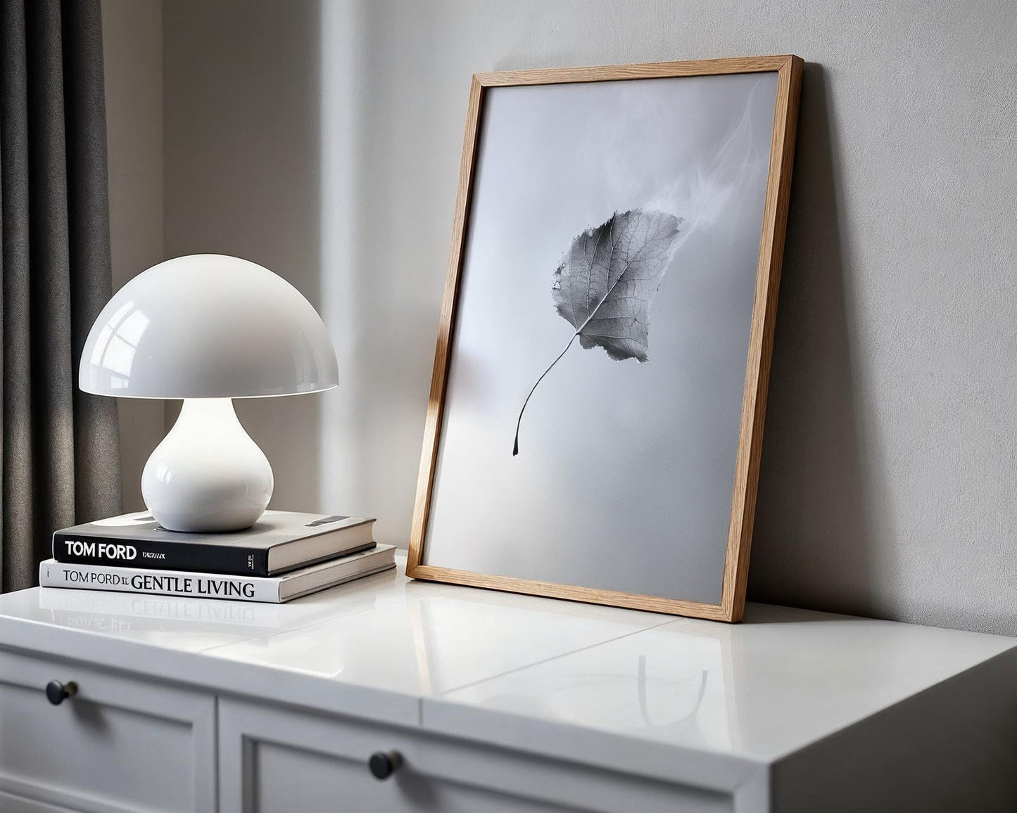 Botanical Photo | Abstract Leaf Macro Photography Print | Black & White Minimal abstract wall art print, geometric minimalist poster, modern Scandinavian decor, Monohaus