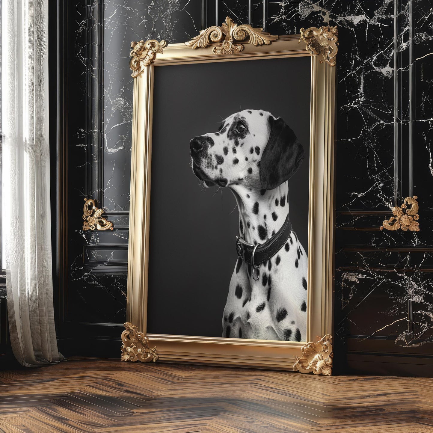 Dog Photography Dalmatian | Black and White Animal Poster | Modern Pet Print wall art print, minimalist black and white poster, modern Scandinavian wall decor, Monohaus