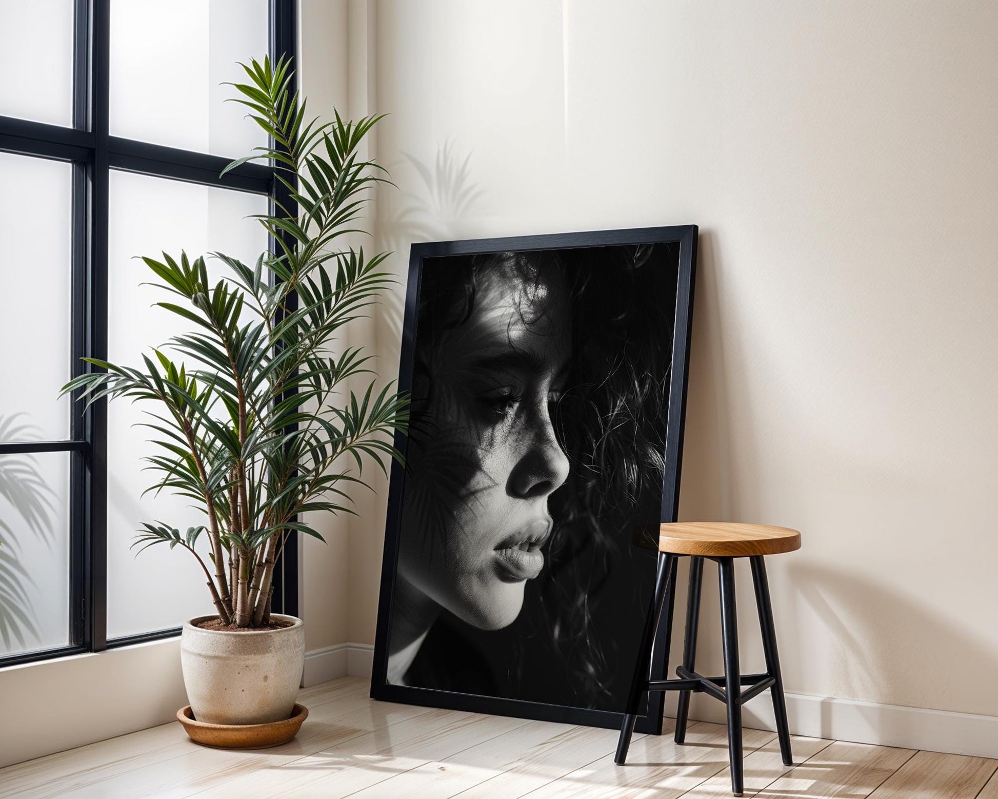 Minimal Wall Art Minimalist Portrait Photography Print | Black and White Poster wall art print, minimalist black and white poster, modern Scandinavian wall decor, Monohaus