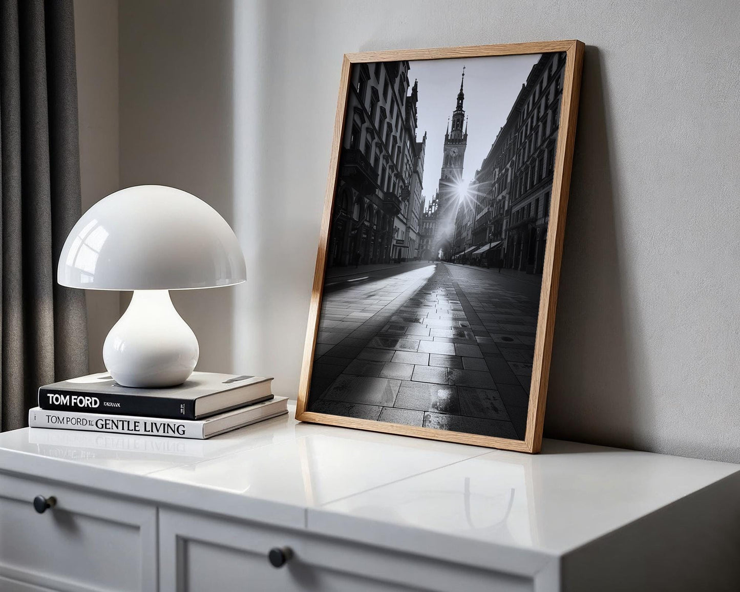 World Landmark | Munich City Tower Print | Black and White Architecture Photography