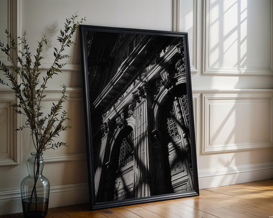 World Landmark | Seville Cathedral Print | Gothic Architecture Black & White Photography
