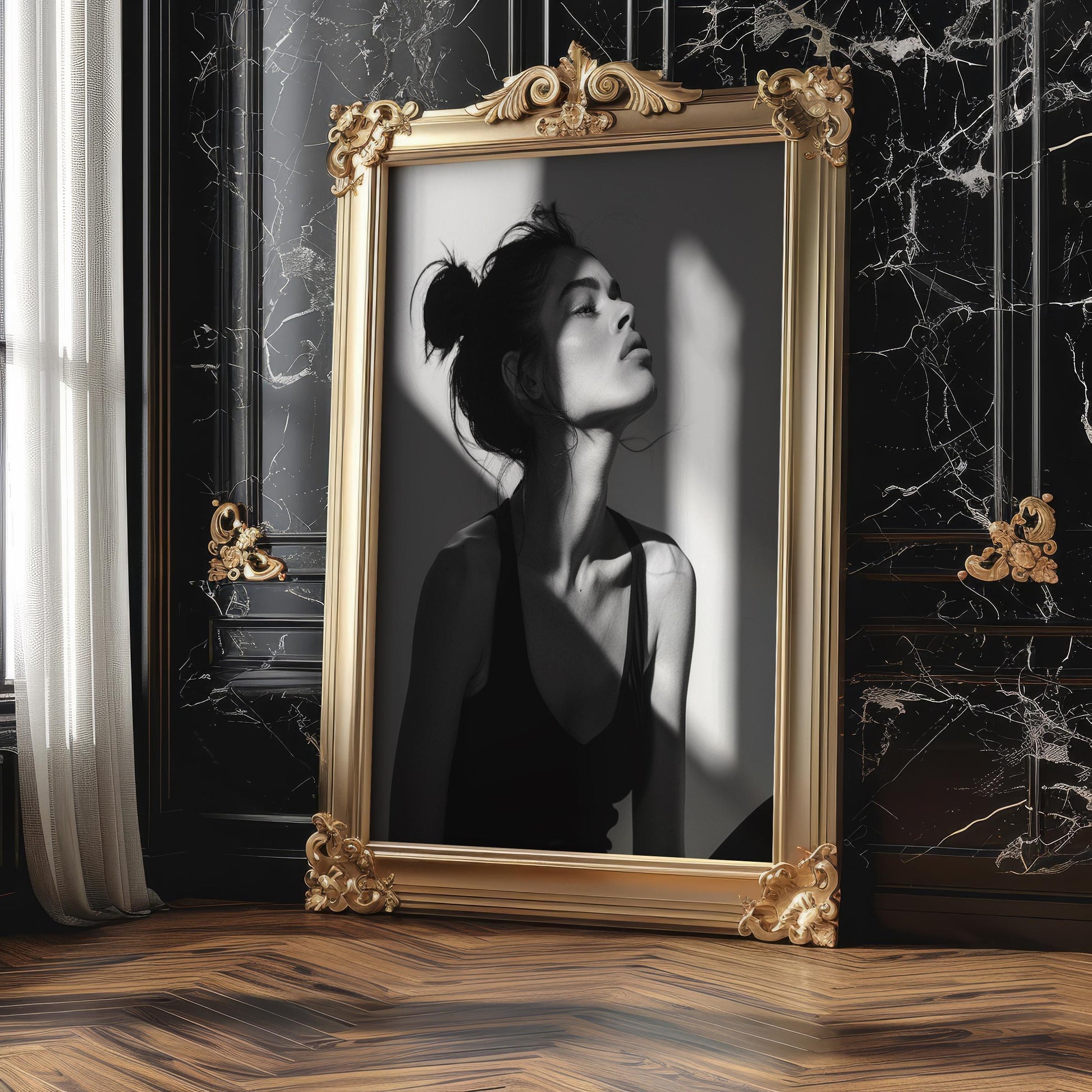 Minimal Wall Art | Retro Paris Fashion Print |  Luxury Photography wall art print, minimalist black and white poster, modern Scandinavian wall decor, Monohaus