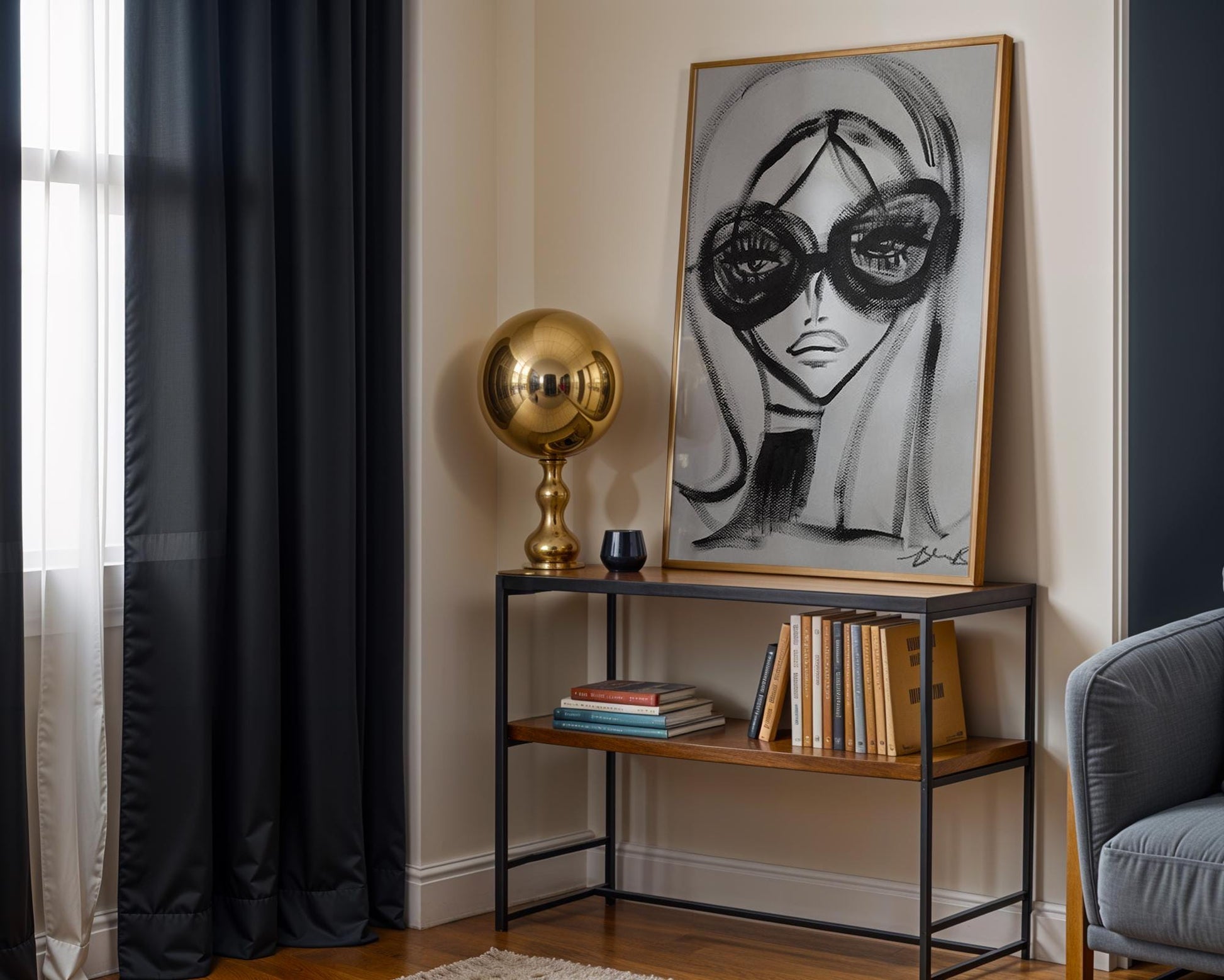 Designer Wall Art | Abstract Fashion Print | Black and White Sketch Poster abstract wall art print, geometric minimalist poster, modern Scandinavian decor, Monohaus