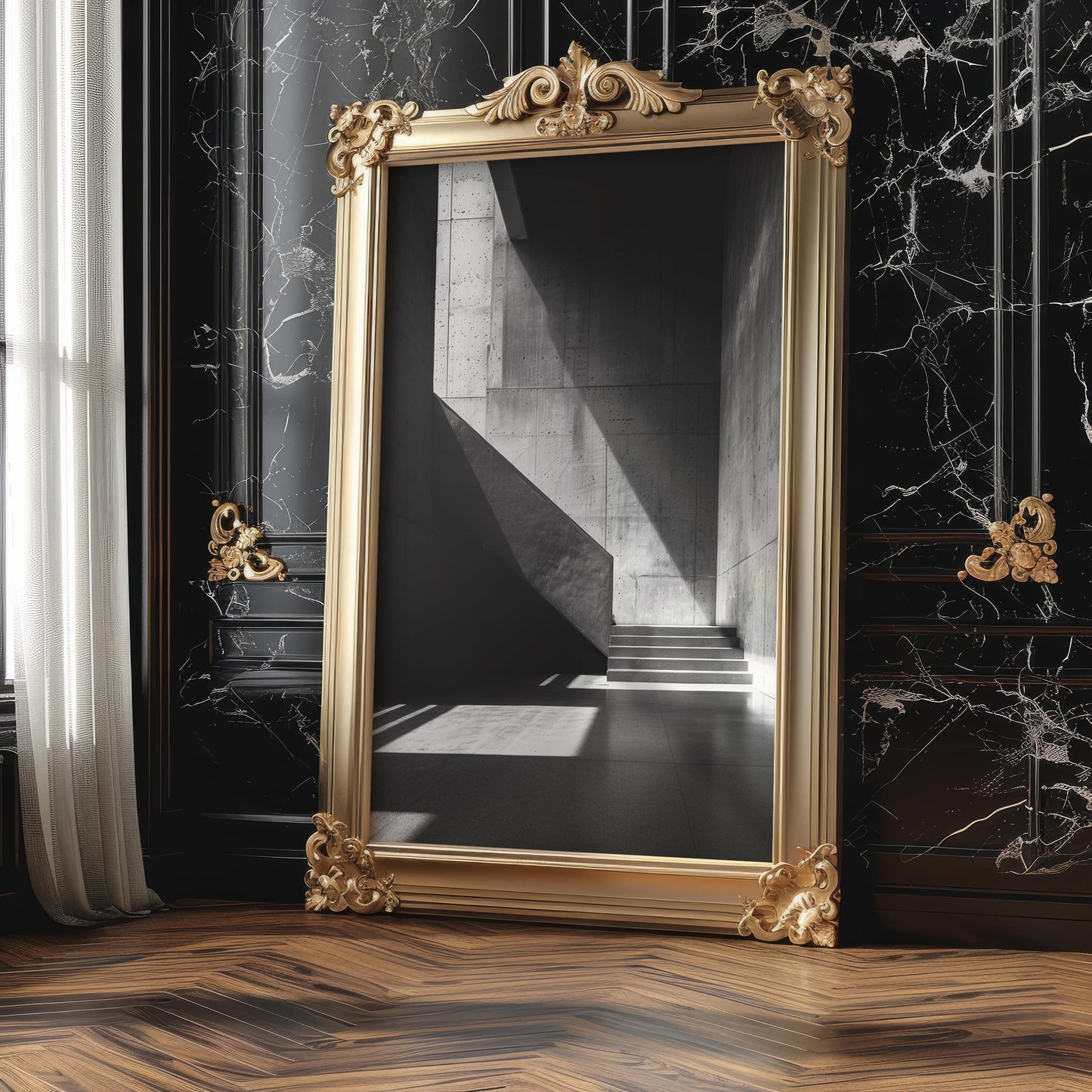 Urban Photography | Minimalist Concrete Staircase Art | Architecture Home Decor wall art print, black and white architectural poster, minimalist modern Scandinavian wall decor, Monohaus