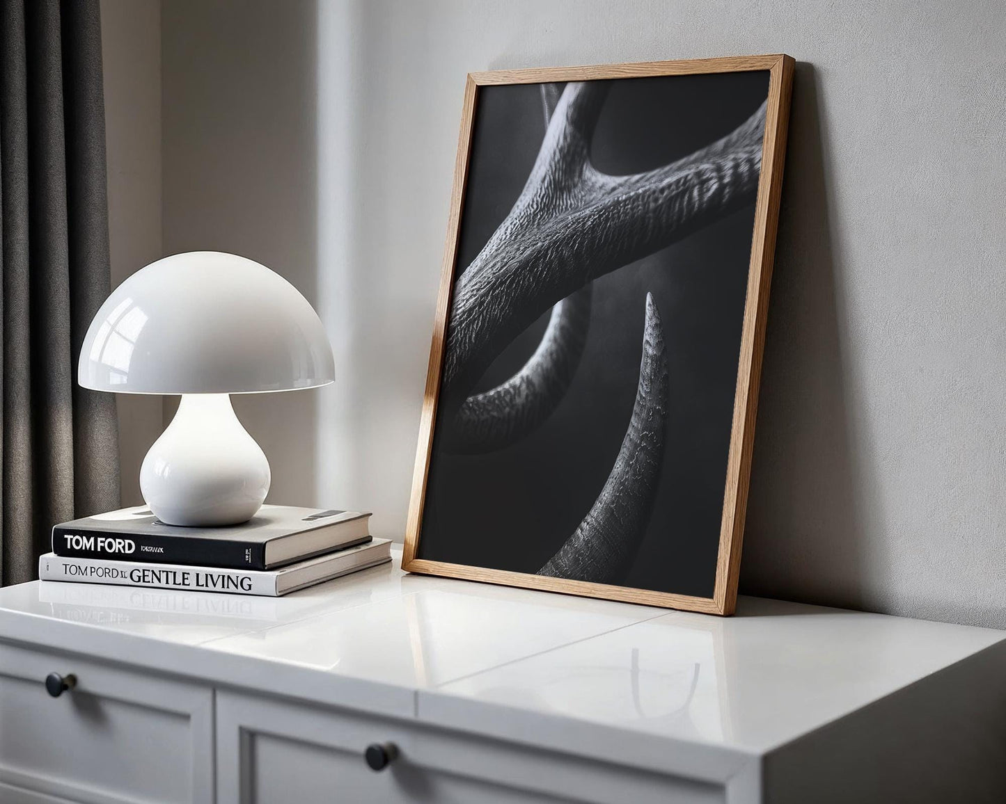 Wildlife Poster | Antler Print | Minimalist Black & White  Photography wall art print, minimalist black and white poster, modern Scandinavian wall decor, Monohaus
