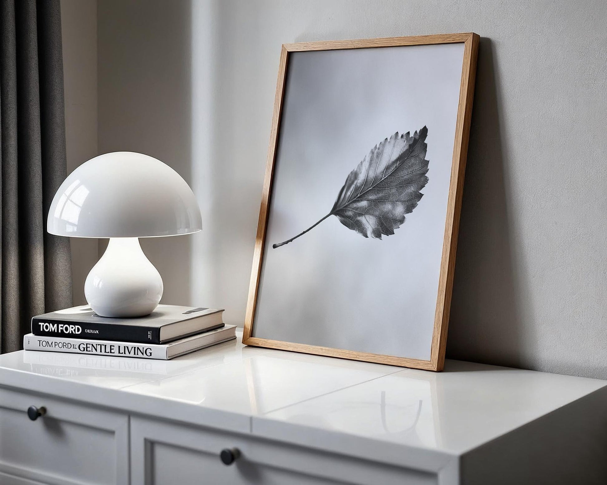 Botanical Photo | Abstract Leaf Macro Photography Print | Black & White Minimal abstract wall art print, geometric minimalist poster, modern Scandinavian decor, Monohaus