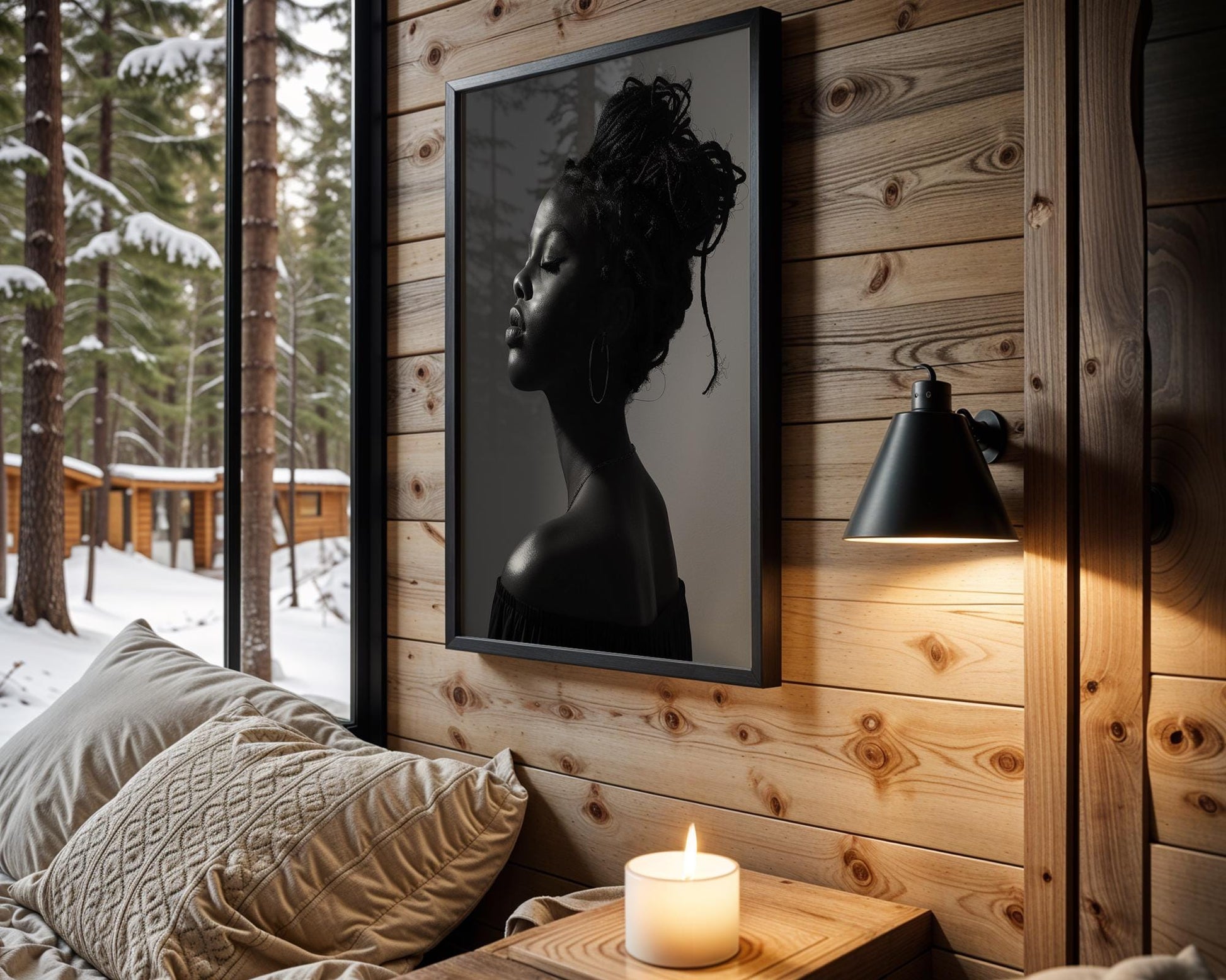 Minimal Wall Art Female Silhouette | Black and White Minimal Photography Print wall art print, minimalist black and white poster, modern Scandinavian wall decor, Monohaus