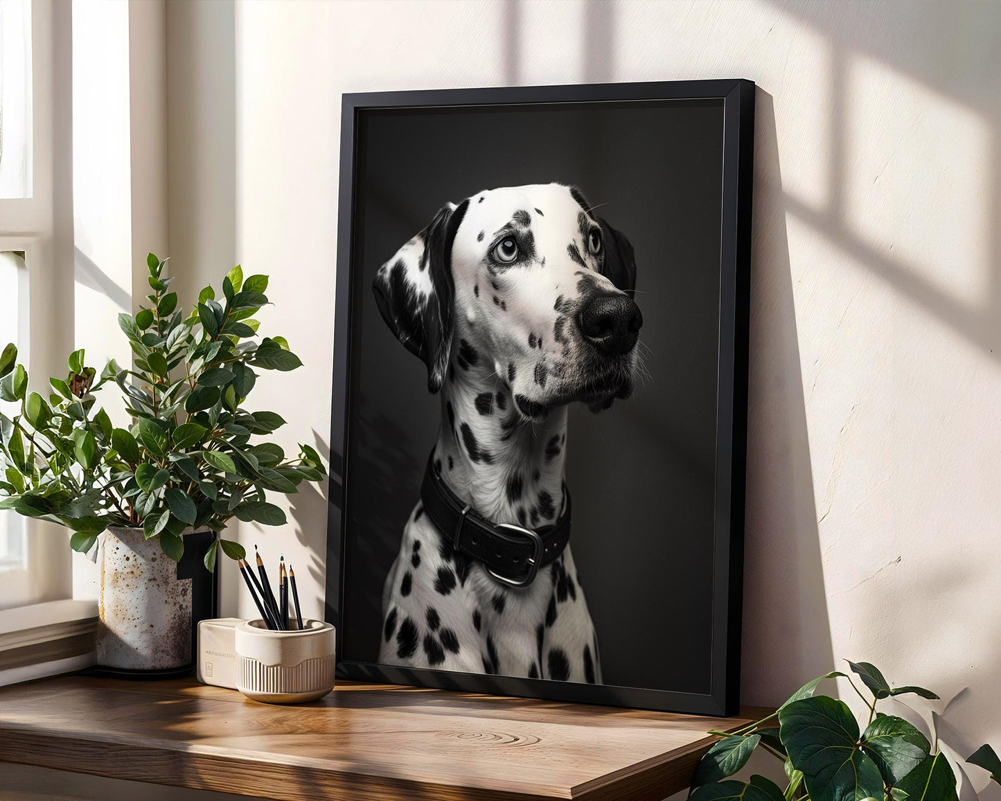 Dog Photography Dalmatian | Black and White Animal Poster | Modern Pet Print wall art print, minimalist black and white poster, modern Scandinavian wall decor, Monohaus