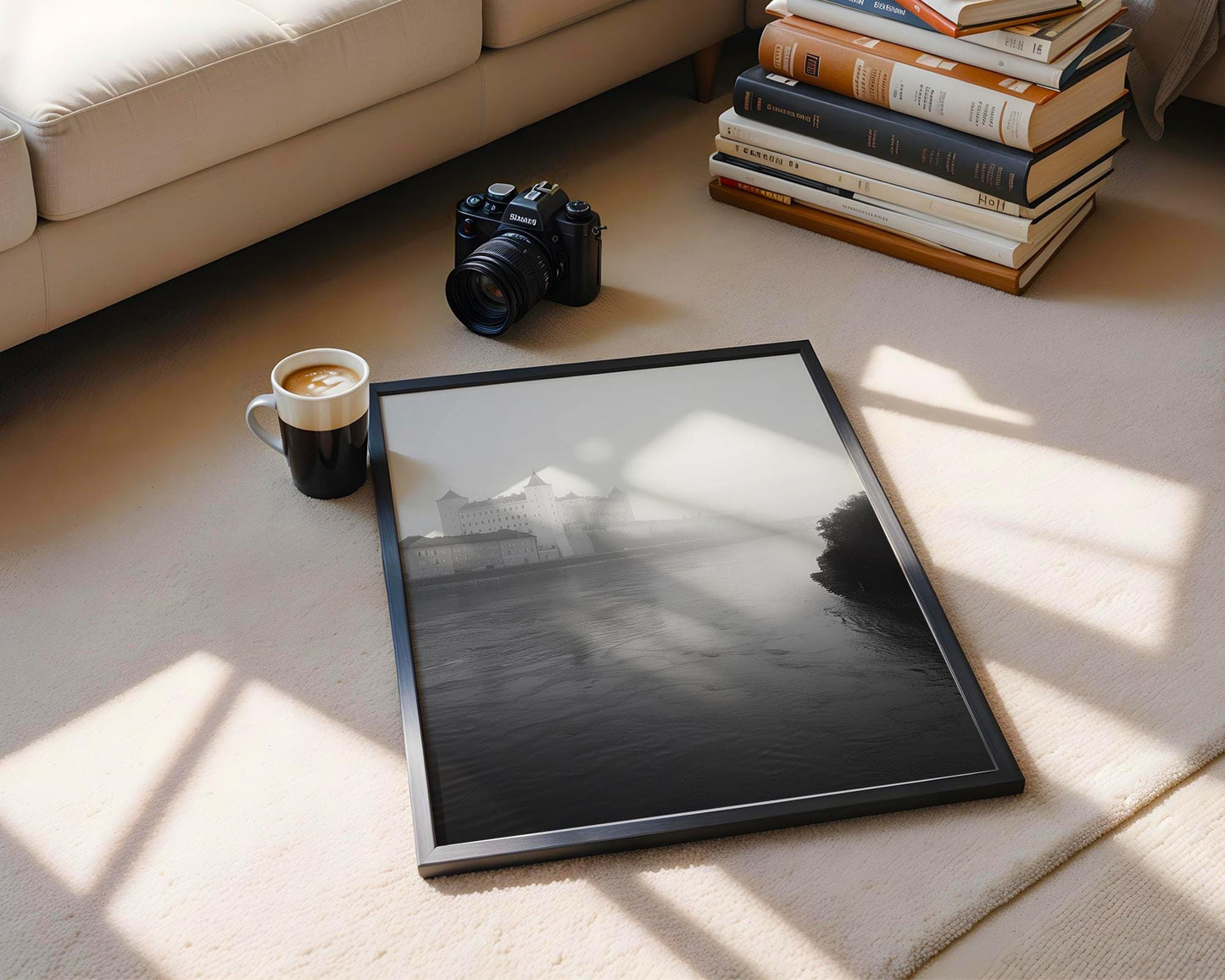 World Landmark | Bratislava Castle Print | Black and White European Architecture Photography wall art print, black and white architectural poster, minimalist modern Scandinavian wall decor, Monohaus