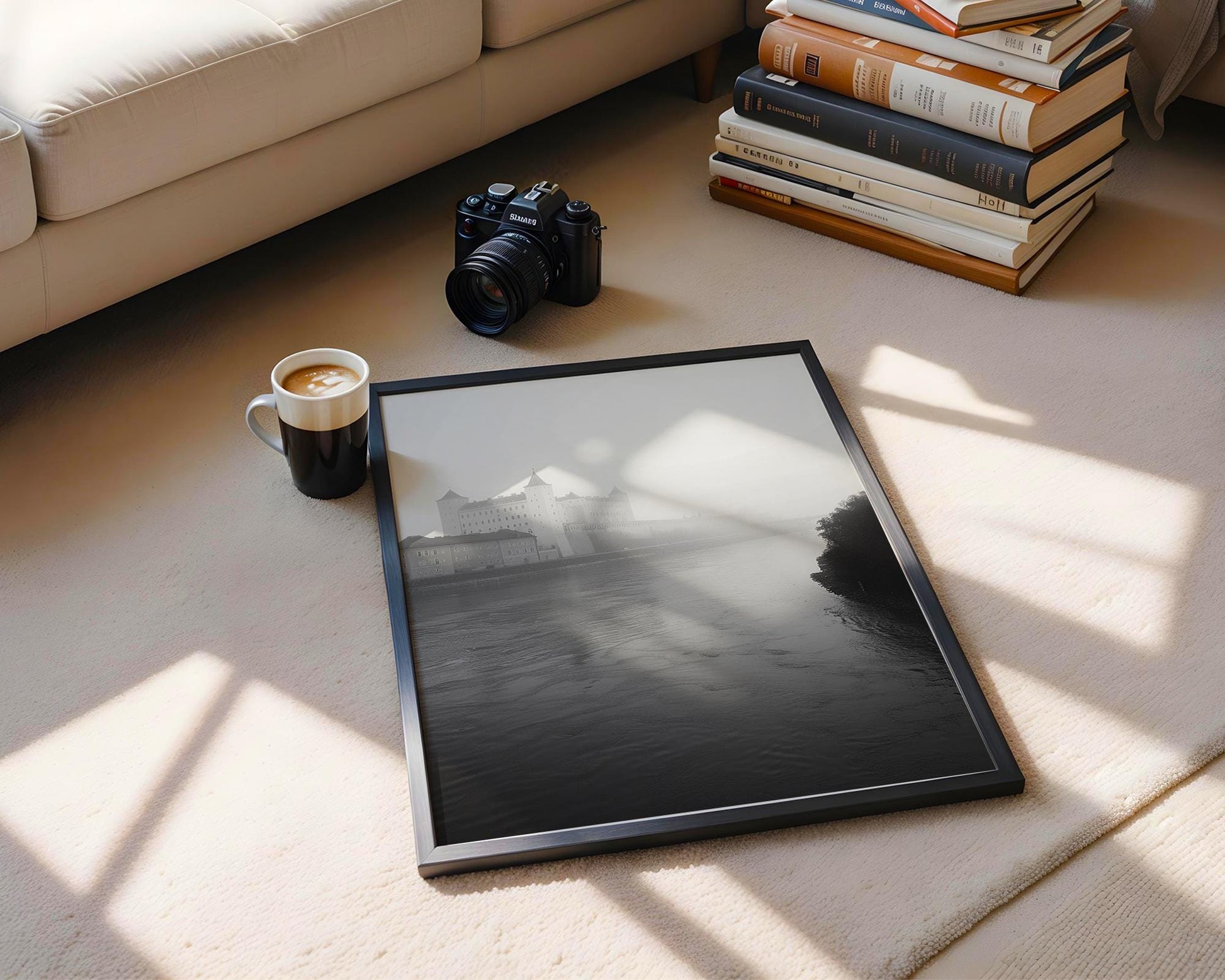 World Landmark | Bratislava Castle Print | Black and White European Architecture Photography wall art print, black and white architectural poster, minimalist modern Scandinavian wall decor, Monohaus