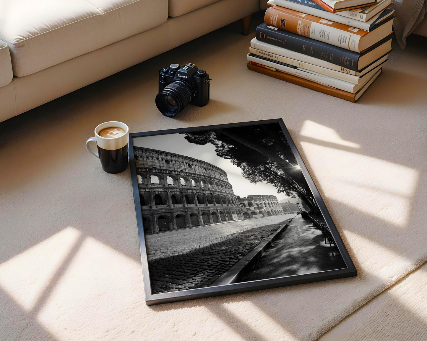 World Landmark | Rome Colosseum Photography Print | Black and White Italian Architecture Wall Art wall art print, black and white architectural poster, minimalist modern Scandinavian wall decor, Monohaus