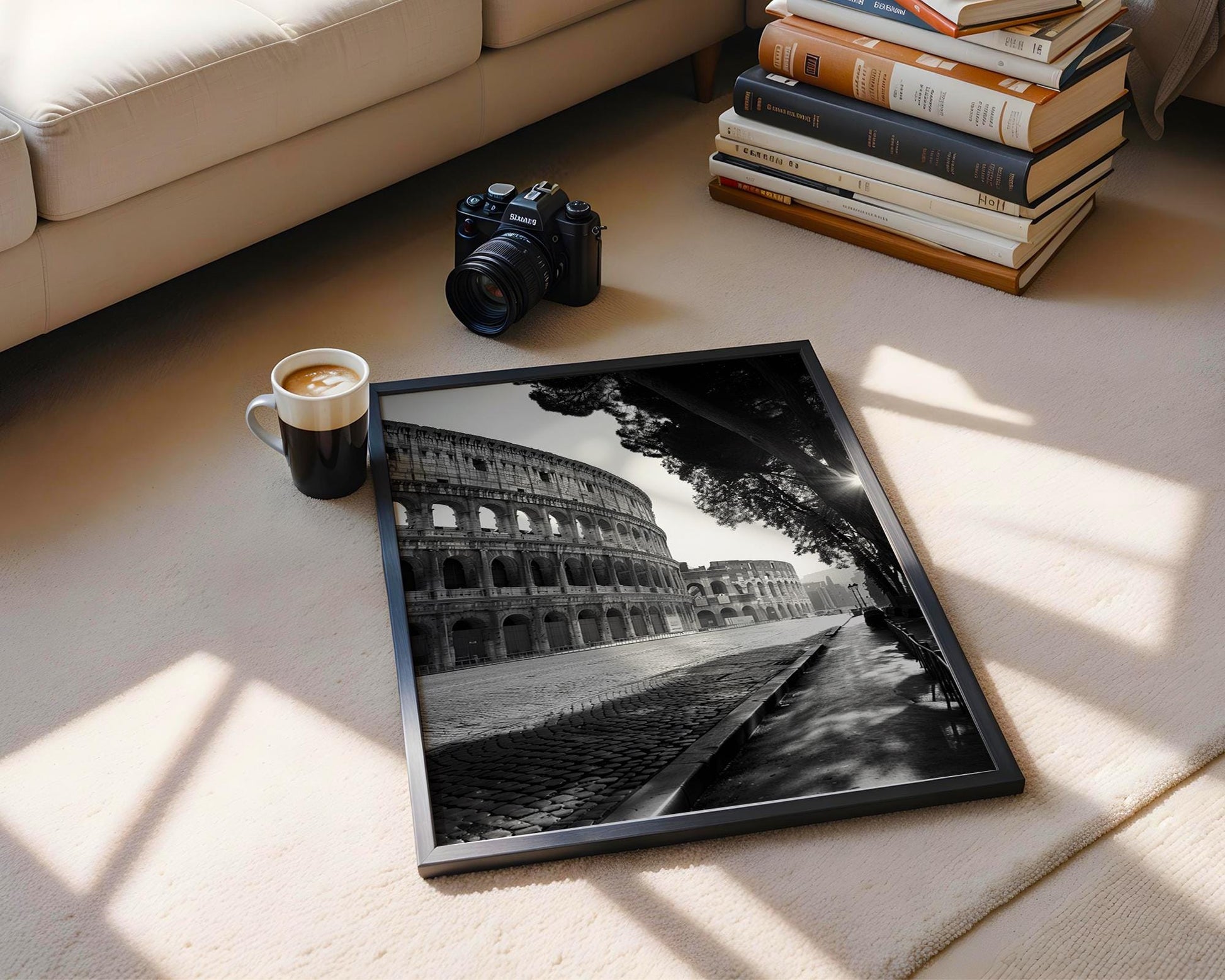 World Landmark | Rome Colosseum Photography Print | Black and White Italian Architecture Wall Art wall art print, black and white architectural poster, minimalist modern Scandinavian wall decor, Monohaus