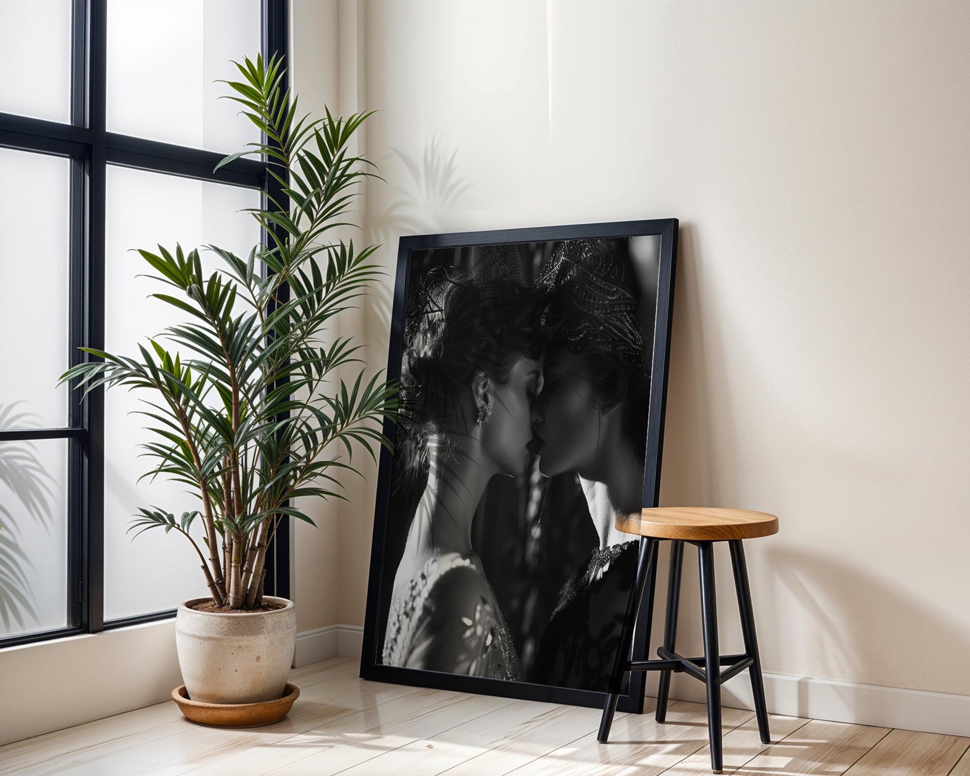 Minimal Wall Art Black and White Fashion Portrait Print | Minimalist Home Decor wall art print, minimalist black and white poster, modern Scandinavian wall decor, Monohaus