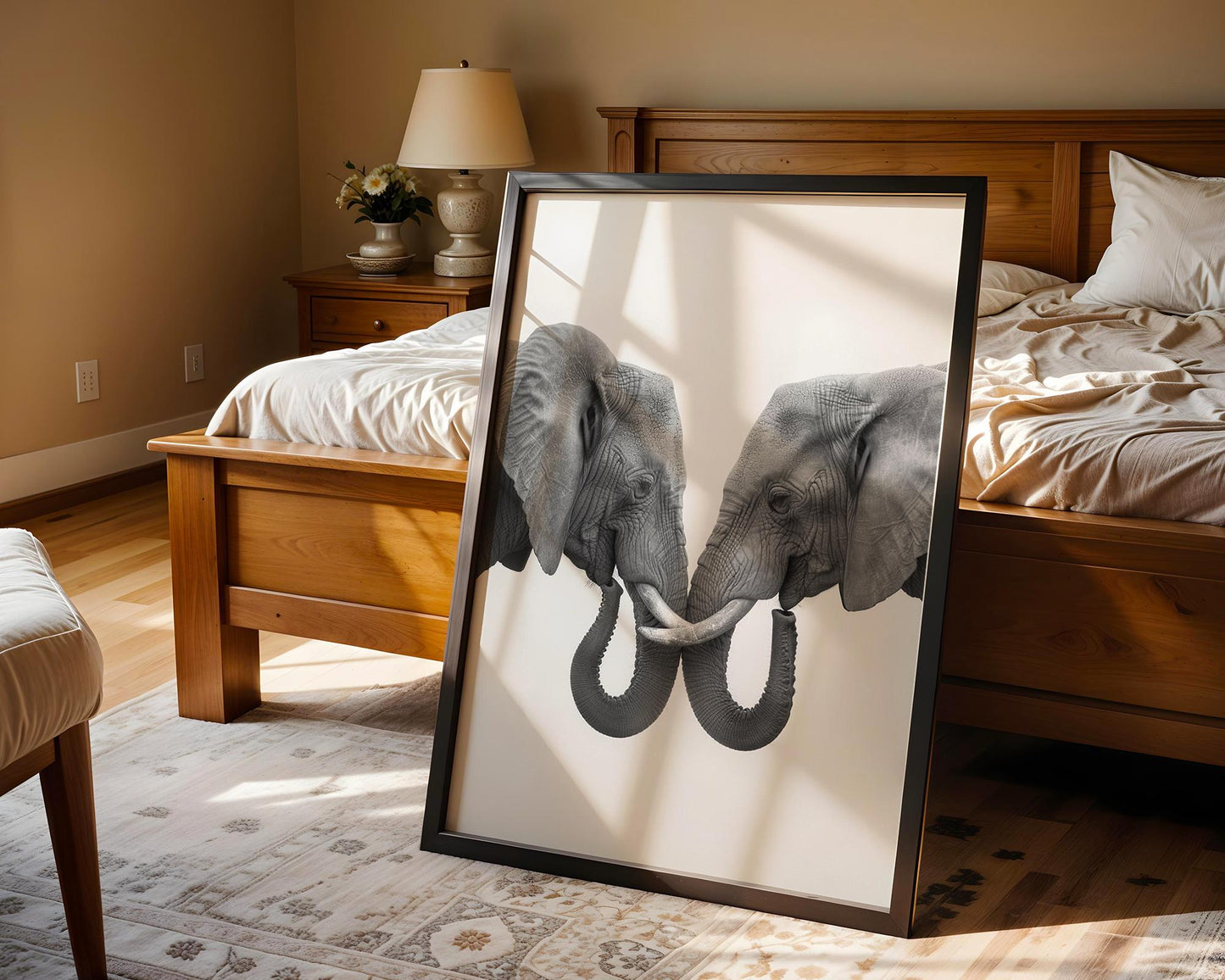 Wildlife Poster | Elephant Print • Black & White Safari Photography, Minimalist Wall Art wall art print, minimalist black and white poster, modern Scandinavian wall decor, Monohaus