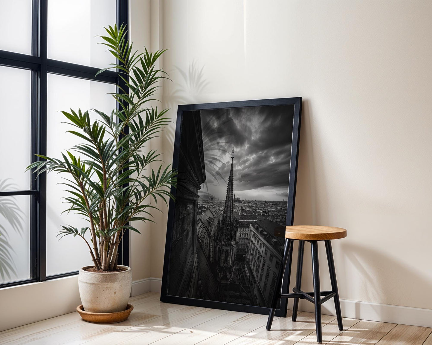 World Landmark | Vienna Gothic Cathedral Print | Black and White Architecture Photography wall art print, black and white architectural poster, minimalist modern Scandinavian wall decor, Monohaus
