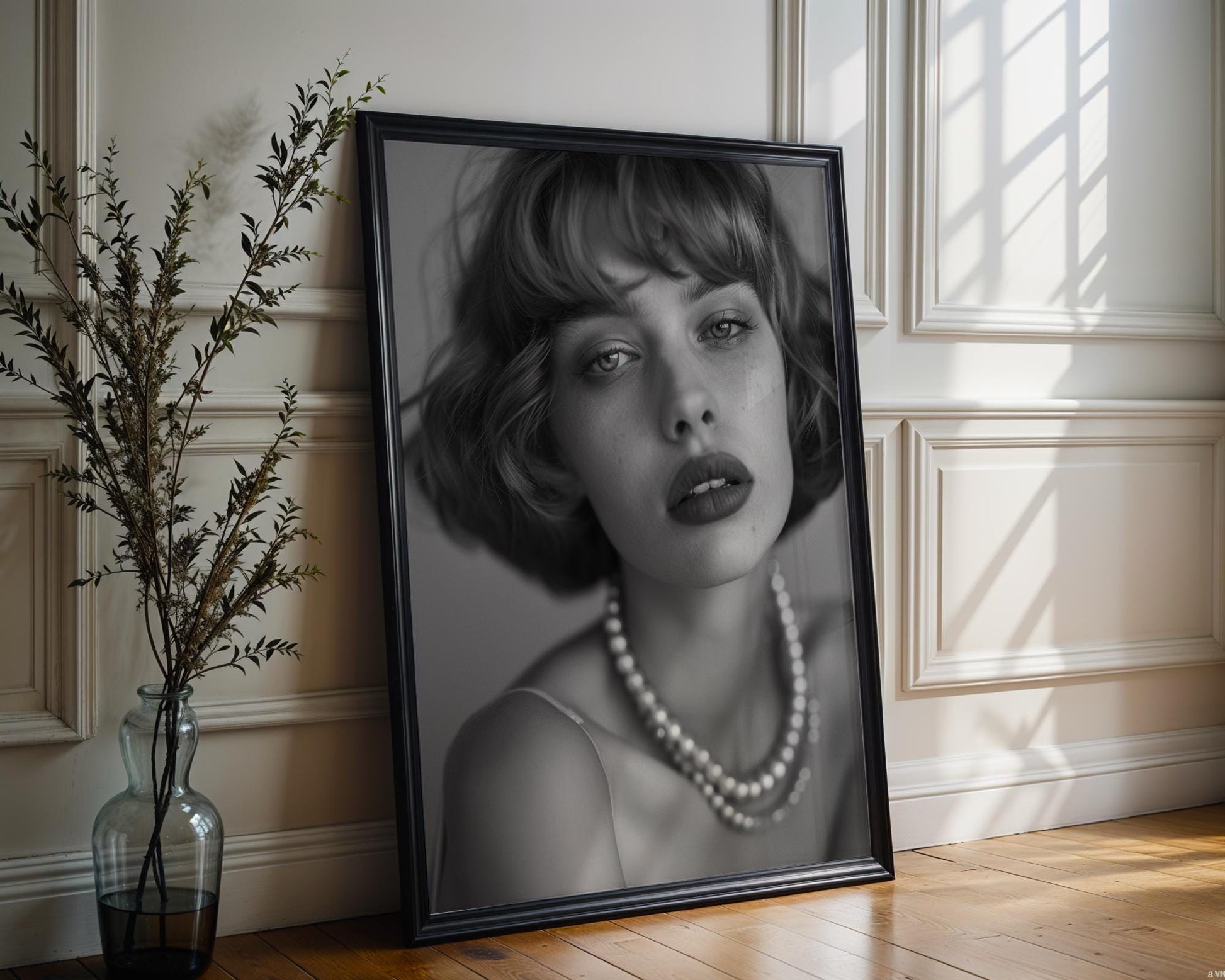 Minimal Wall Art | Retro Paris Fashion Print |  Monochrome Photography wall art print, minimalist black and white poster, modern Scandinavian wall decor, Monohaus