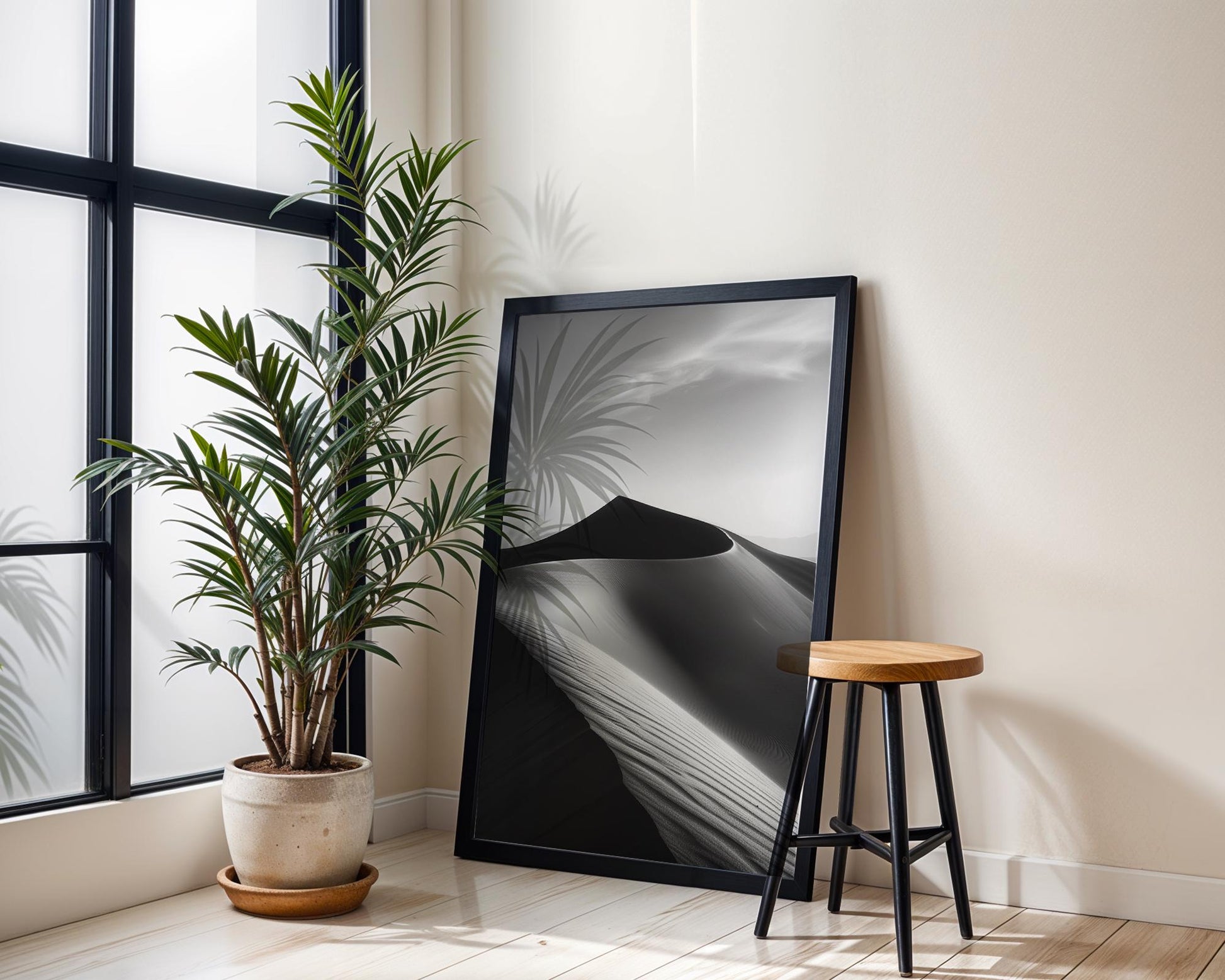 Minimal Wall Art | Desert Dune Photography Print | Minimalist Modern Home Poster wall art print, minimalist black and white poster, modern Scandinavian wall decor, Monohaus
