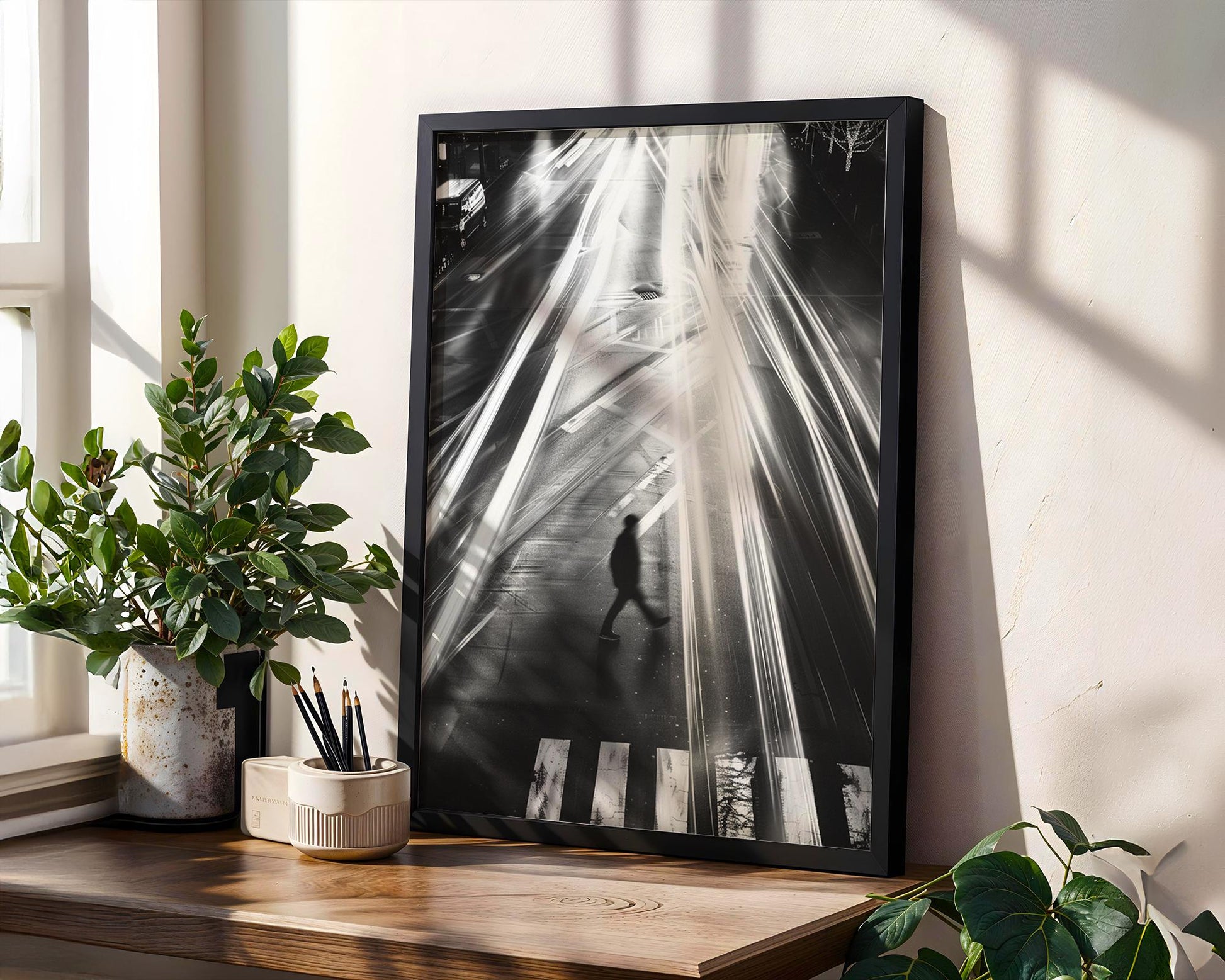 Urban Photography | Black and White Crosswalk Art Print | Urban Minimalist Decor black and white photo print, minimalist monochrome wall art poster for modern interiors, Monohaus