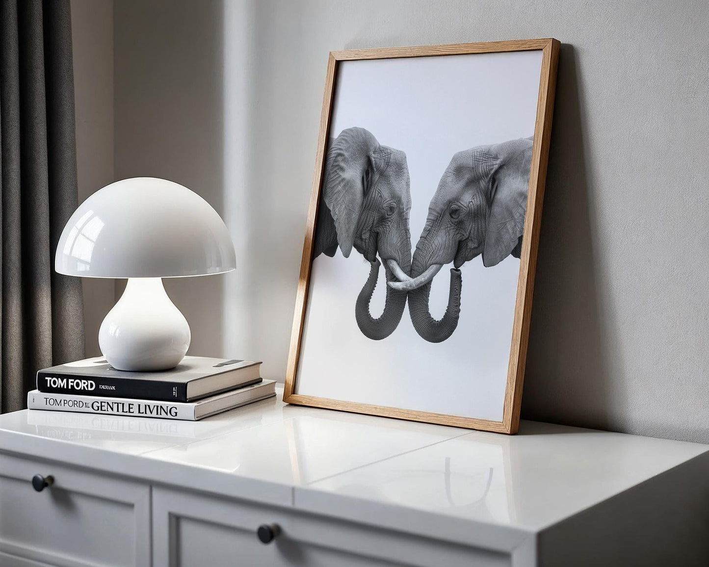 Wildlife Poster | Elephant Print • Black & White Safari Photography, Minimalist Wall Art wall art print, minimalist black and white poster, modern Scandinavian wall decor, Monohaus
