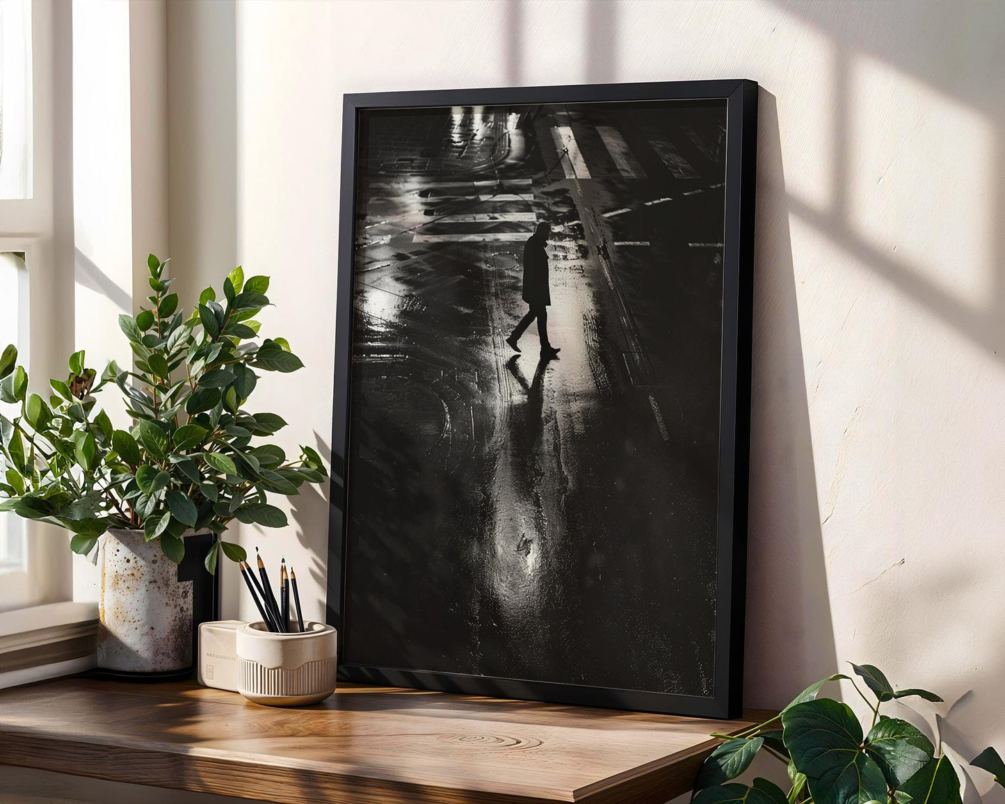 City Lights Photography Print | Black and White Urban Wall Art wall art print, black and white architectural poster, minimalist modern Scandinavian wall decor, Monohaus