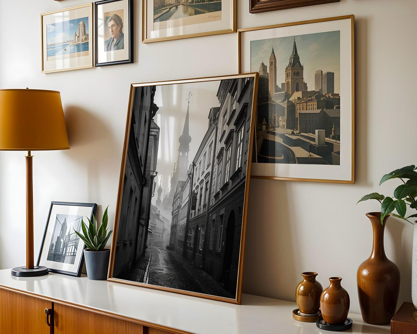 World Landmark | Riga Old Town Photography Print | Moody Baltic Architecture Wall Art wall art print, black and white architectural poster, minimalist modern Scandinavian wall decor, Monohaus