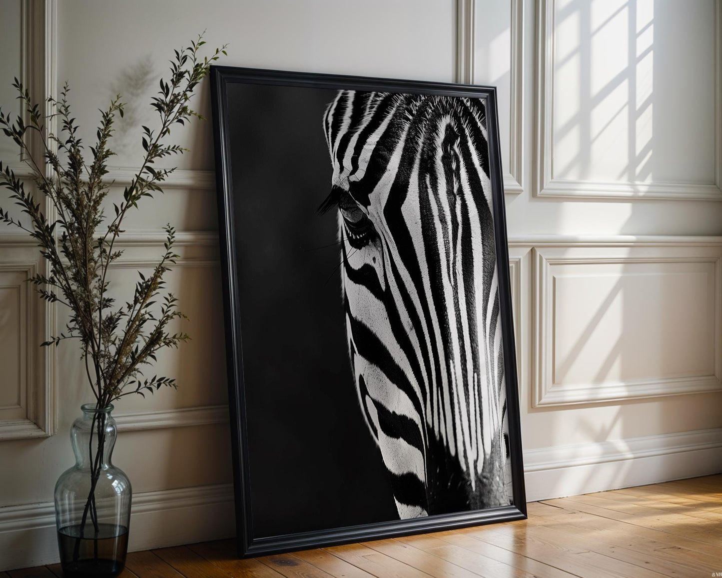 Wildlife Poster | Zebra Stripe Photography Print • Minimalist Black & White Safari Wall Art wall art print, minimalist black and white poster, modern Scandinavian wall decor, Monohaus