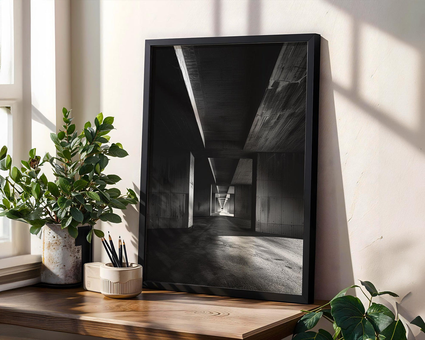 Urban Photography | Concrete Architecture Fine Art Print | Black and White Minimalist Photography wall art print, black and white architectural poster, minimalist modern Scandinavian wall decor, Monohaus