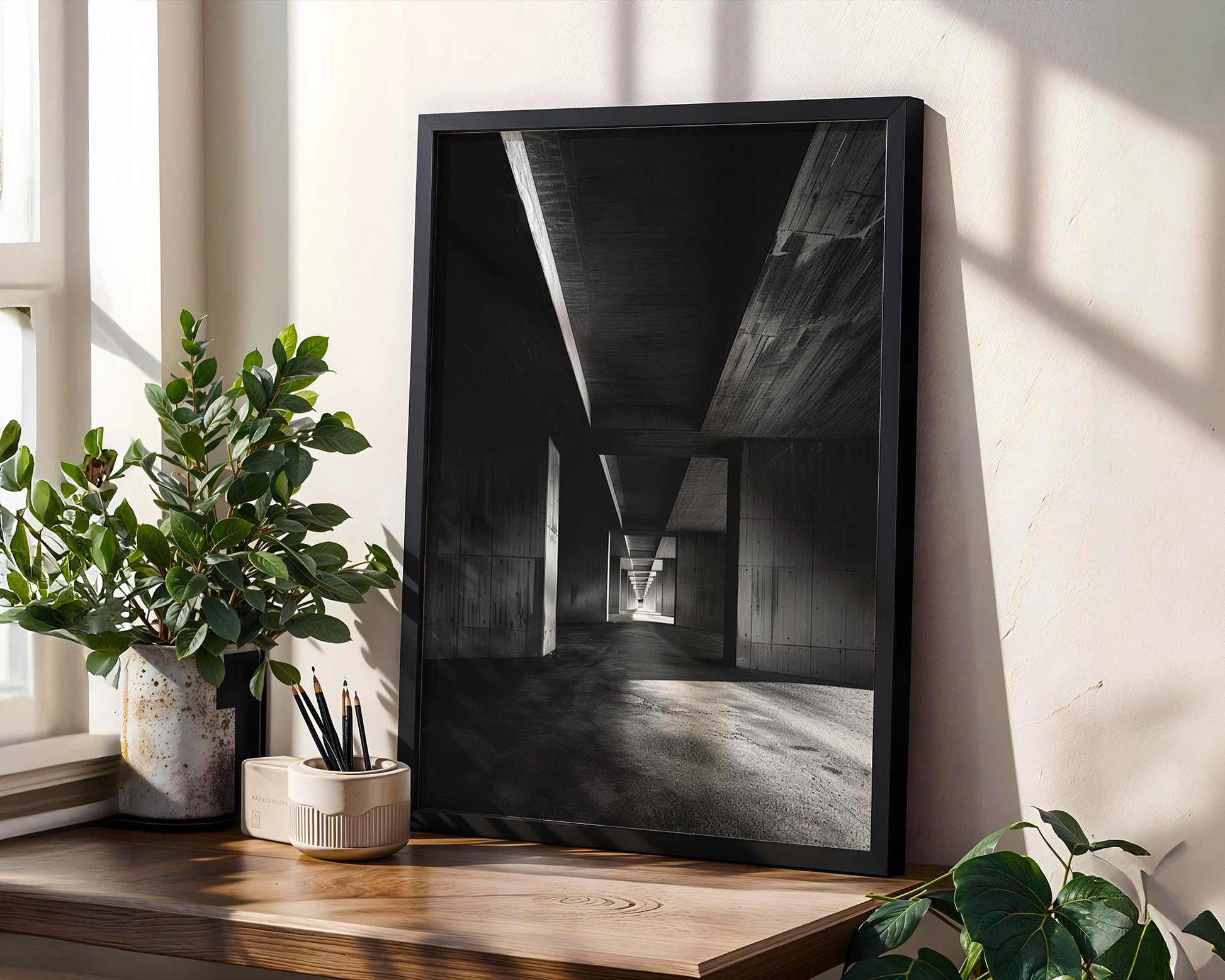 Urban Photography | Concrete Architecture Fine Art Print | Black and White Minimalist Photography wall art print, black and white architectural poster, minimalist modern Scandinavian wall decor, Monohaus