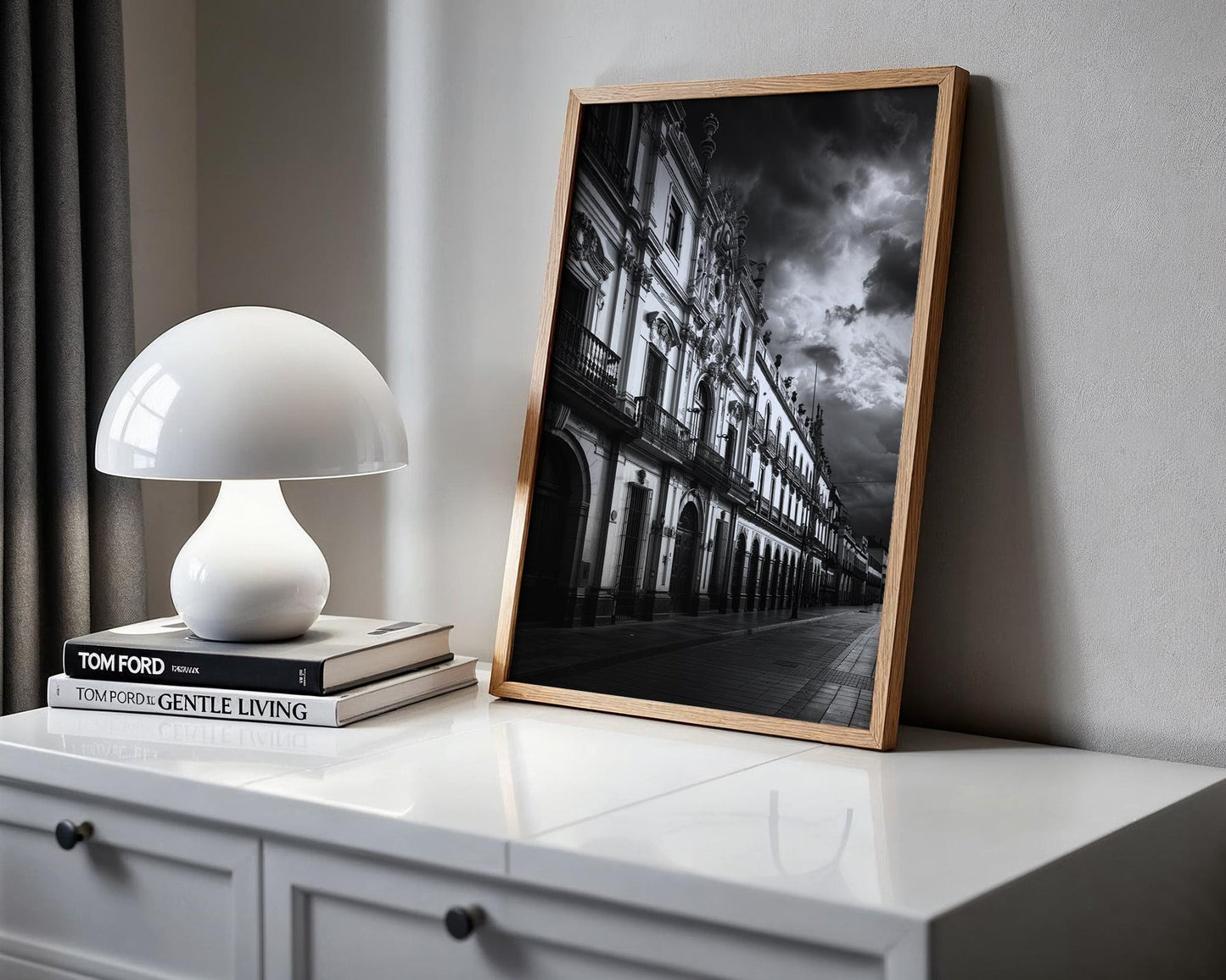 World Landmark | Puebla Mexico Print | Baroque Architecture Photography, Black and White wall art print, black and white architectural poster, minimalist modern Scandinavian wall decor, Monohaus