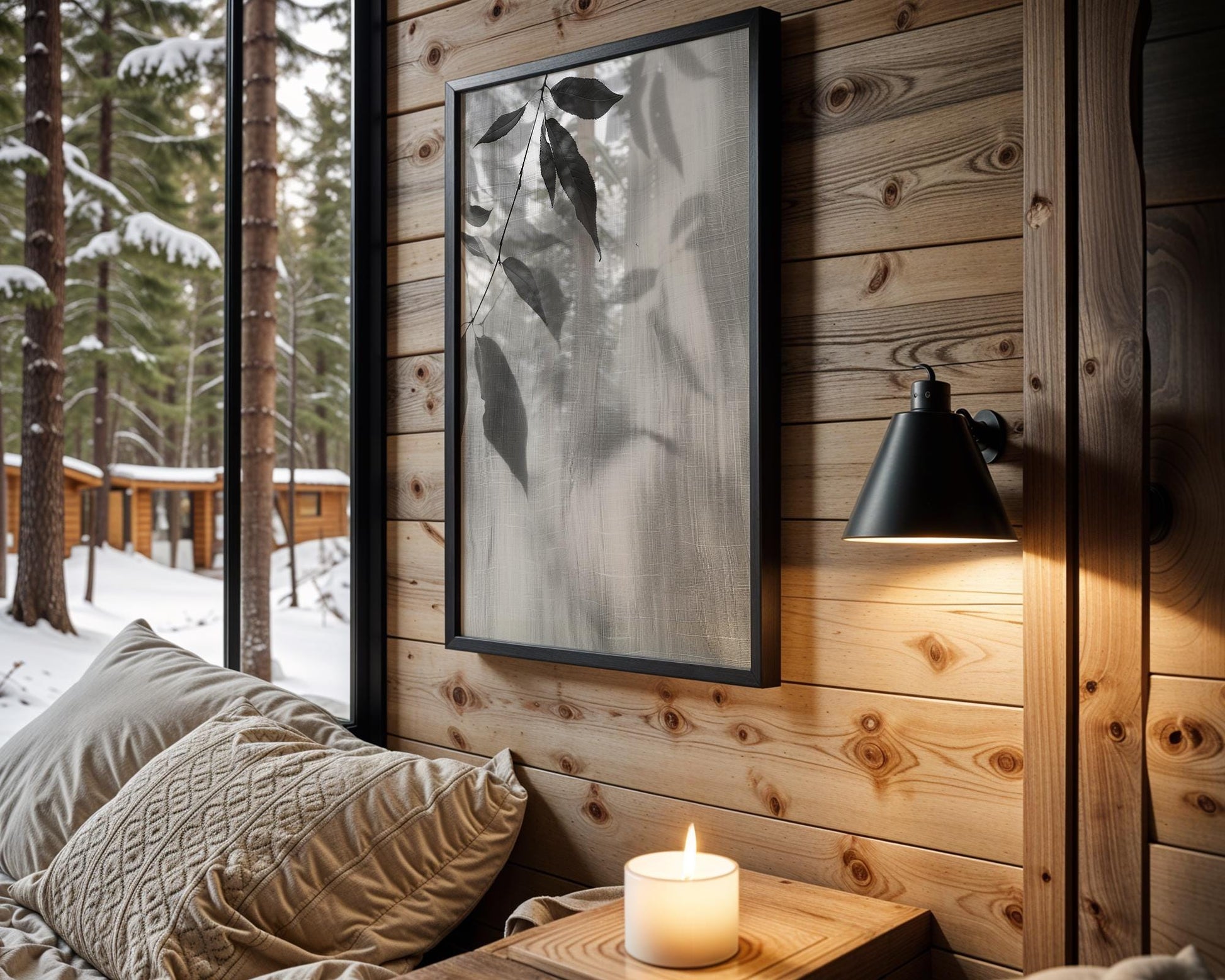 Botanical Photo | Minimal Branch Shadow Leaf Print | Minimal Wall Art Black & White  Home Decor | Abstract Sun Shadow Bathroom Poster abstract wall art print, geometric minimalist poster, modern Scandinavian decor, Monohaus